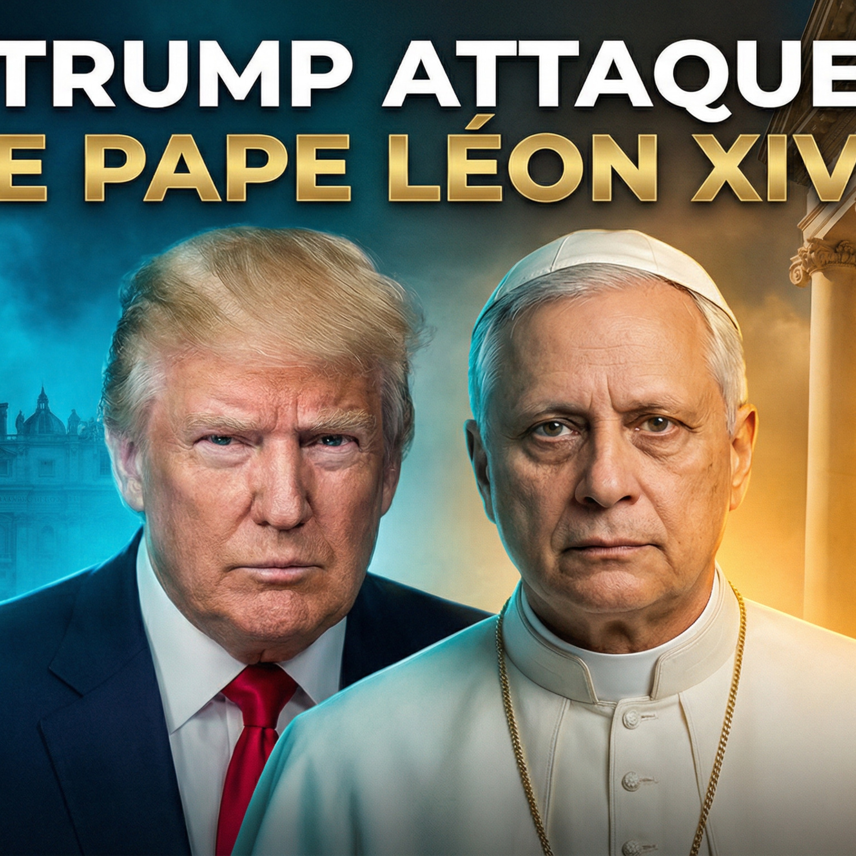 Portrait en JÉSUS-CHRIST : TRUMP menace l’autorité du pape LÉON XIV