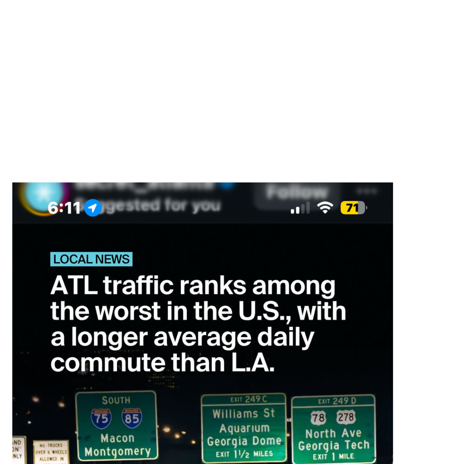 Atlanta Traffic Ranks the worst apparently  episode artwork