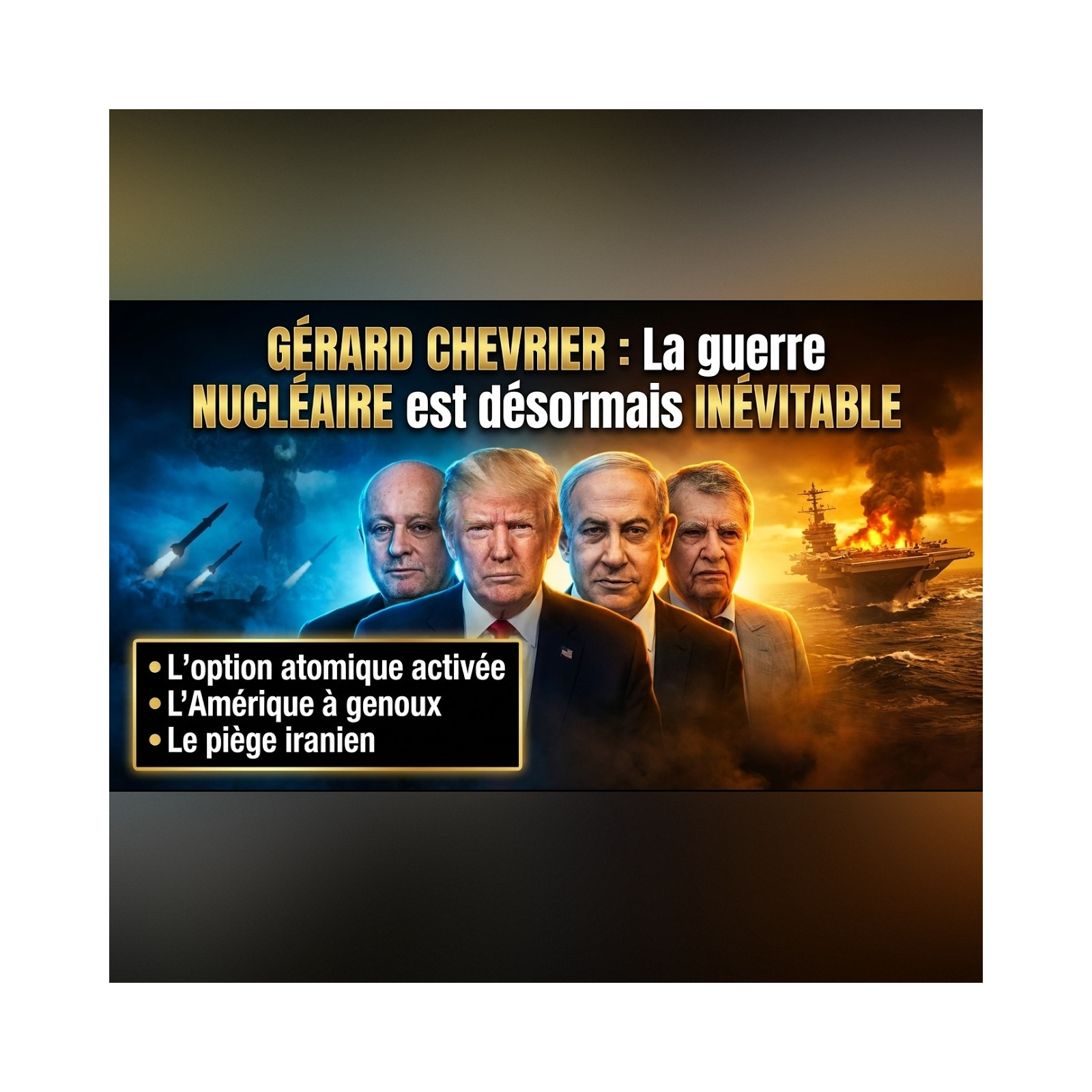 Gérard CHEVRIER révèle pourquoi l'AMÉRIQUE bascule vers le NUCLÉAIRE tactique face à l'IRAN | GPTV