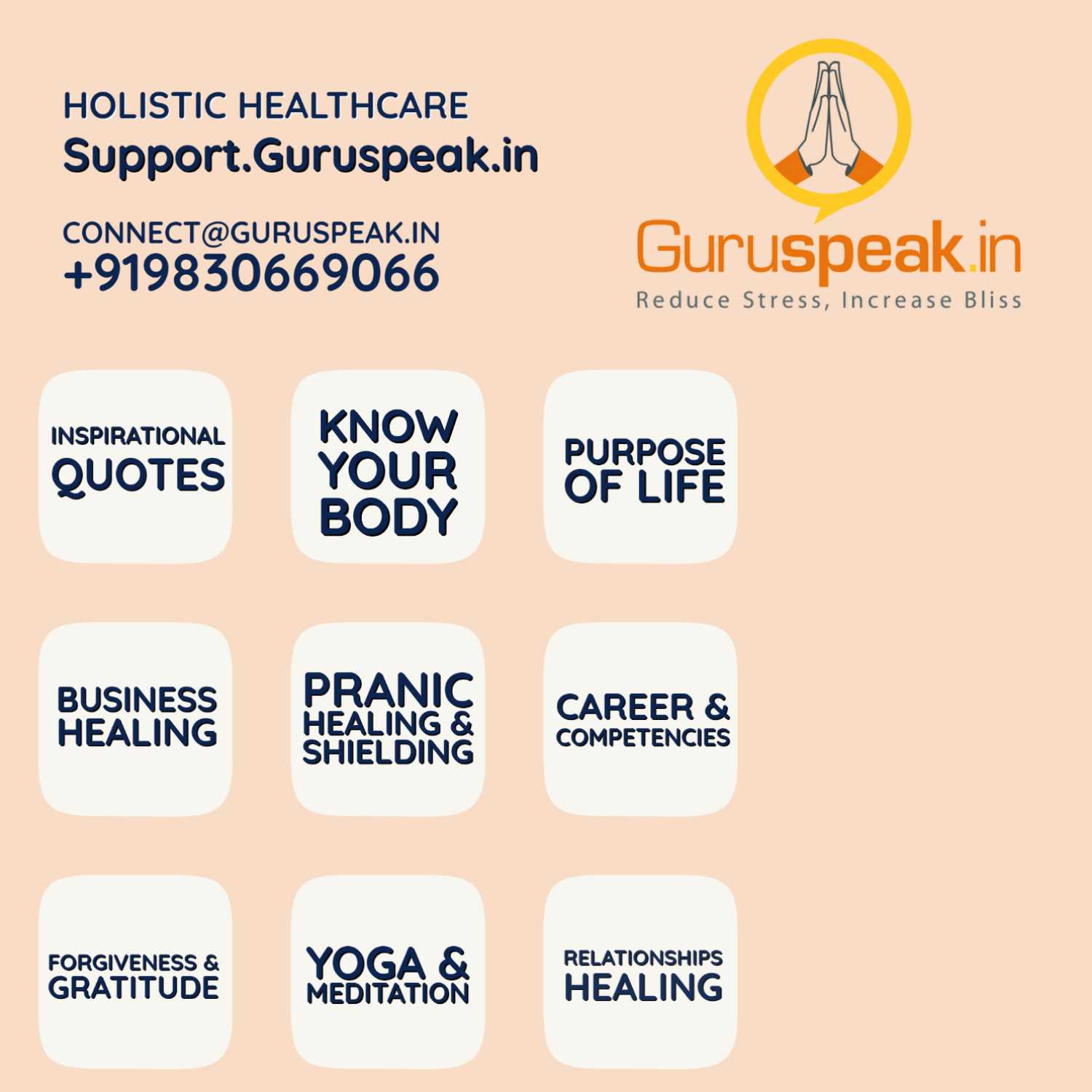 Guruspeak.in - reduce stress & increase bliss