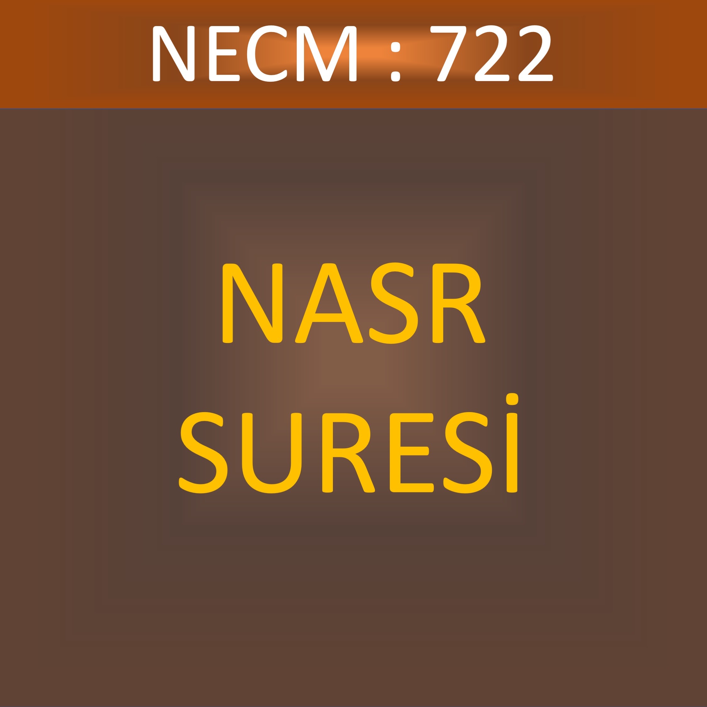 114 - NASR SÛRESİ NECM 722 114 - NASR SÛRESİ NECM 722