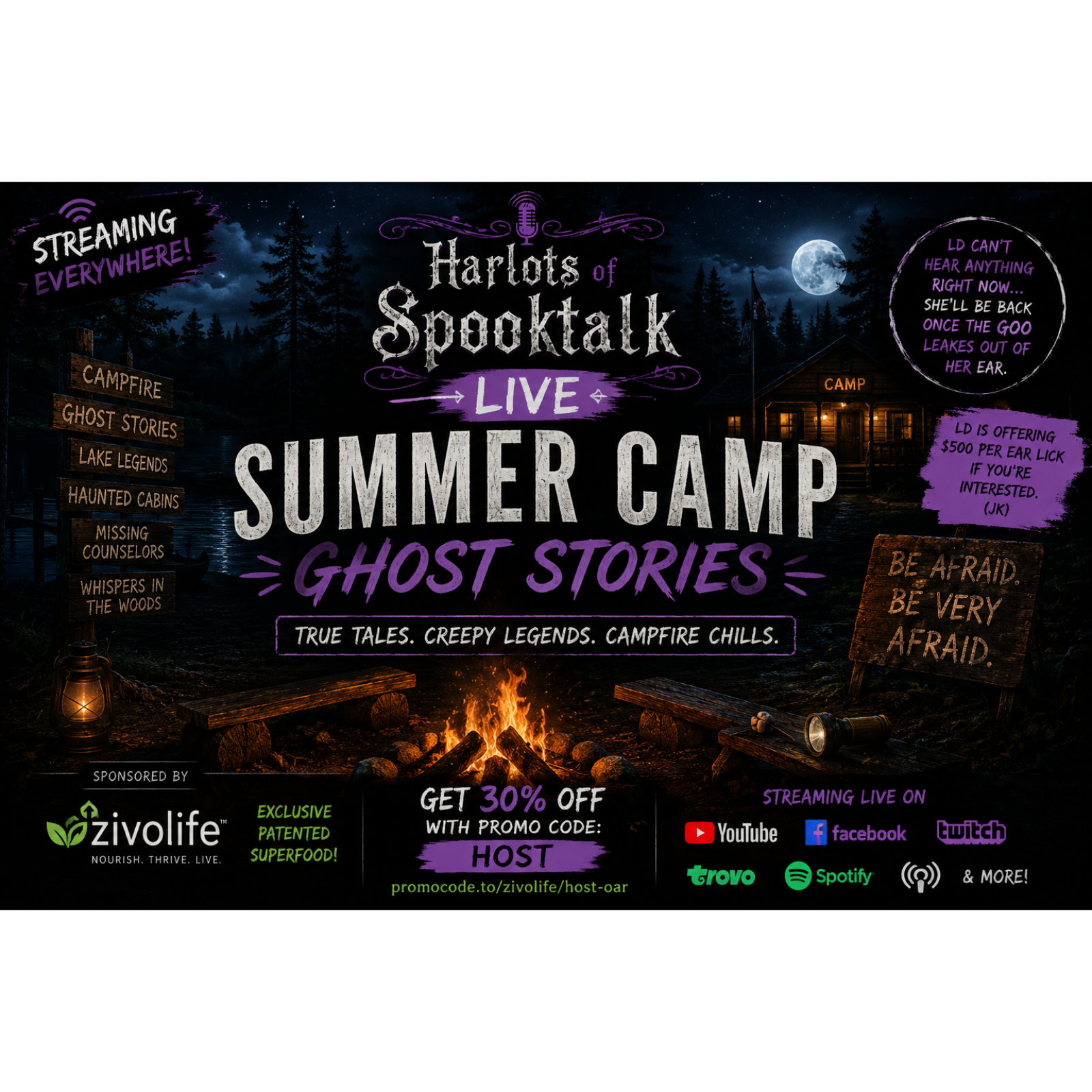 Summer Camp Ghost Stories - LIVE episode artwork