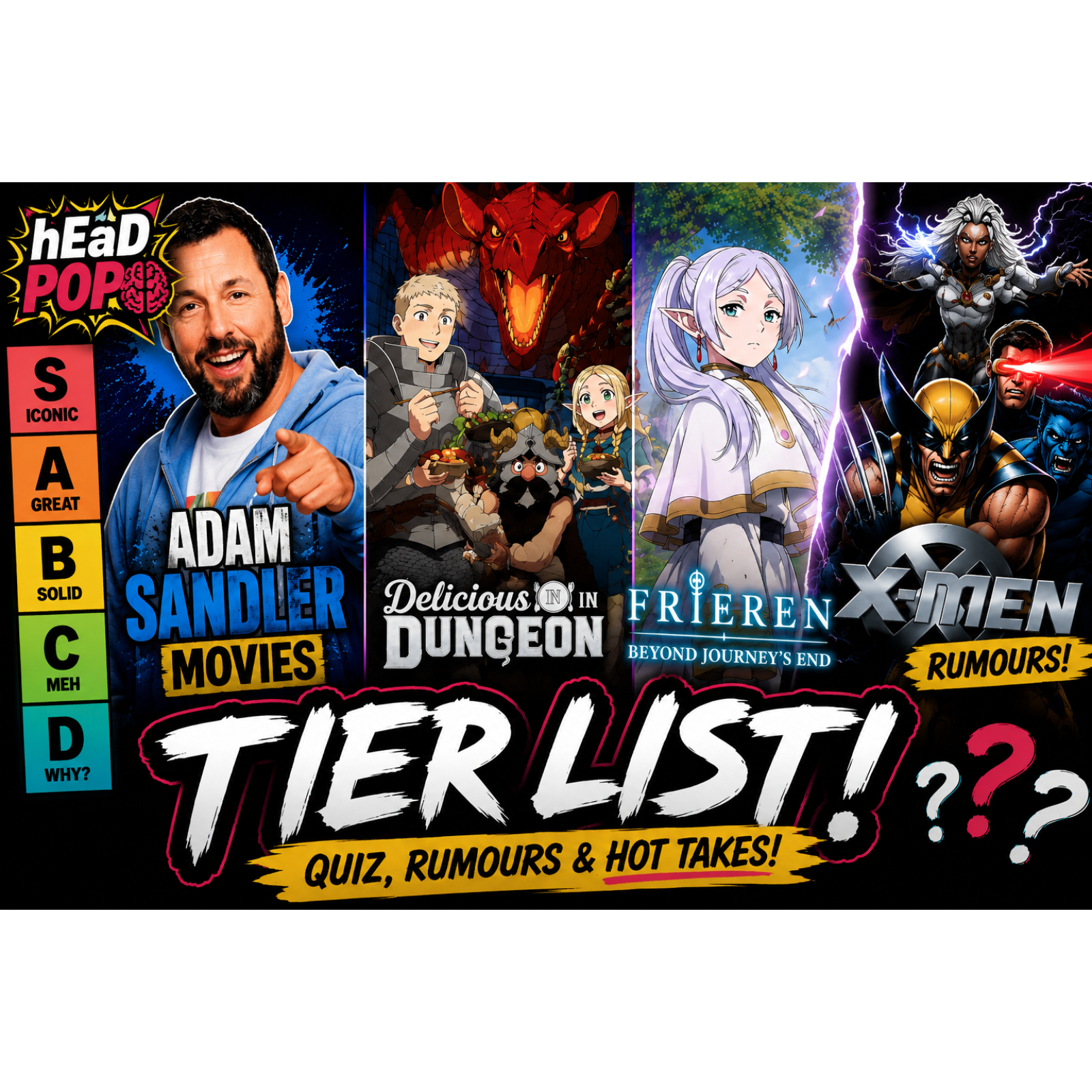 hEaD Pop 0.2: Adam Sandler, Delicious in Dungeon, Frieren & X-MEN?! WHAT IS HAPPENING?! episode artwork