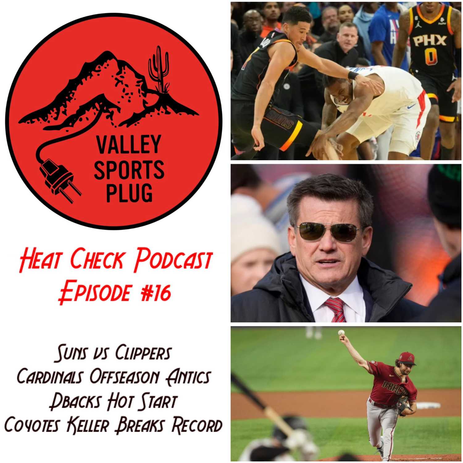 Heat Check Podcast E16 - Suns Round 1 vs. Clippers, Cardinals Continue to Burn & Diamondbacks Hot Start episode artwork