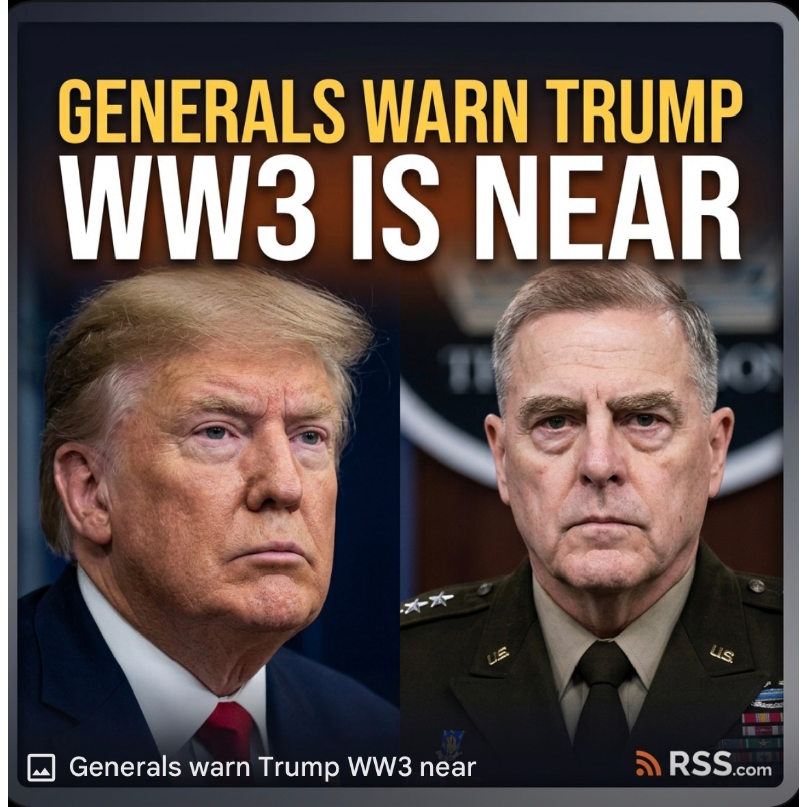 🎙️ Top Generals Warn Trump: World War 3 Is Near .Please share, like and follow. Thank you. episode artwork