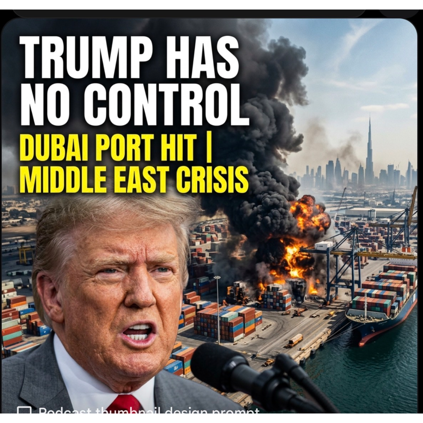 🎙️ Trump Has NO CONTROL as Dubai Port Is Hit | Middle East Crisis. Please like, share , follow and comment. Thank you.  episode artwork