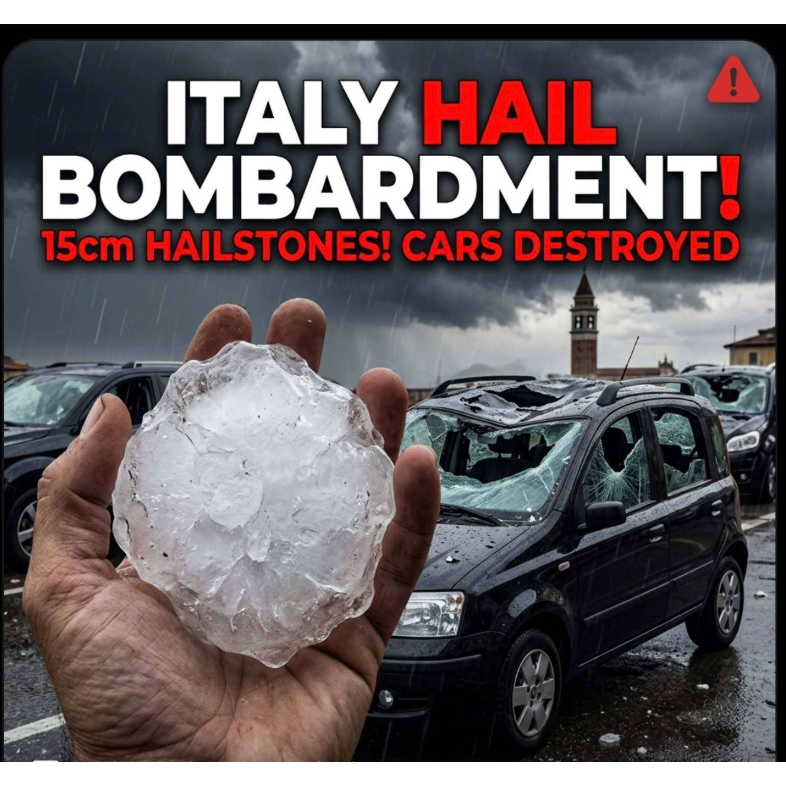 🎙️ 🚨 15CM HAILSTONES BOMBARD ITALY! CARS DESTROYED 🇮🇹🧊 Please like, share , follow and comment. Thank you. episode artwork
