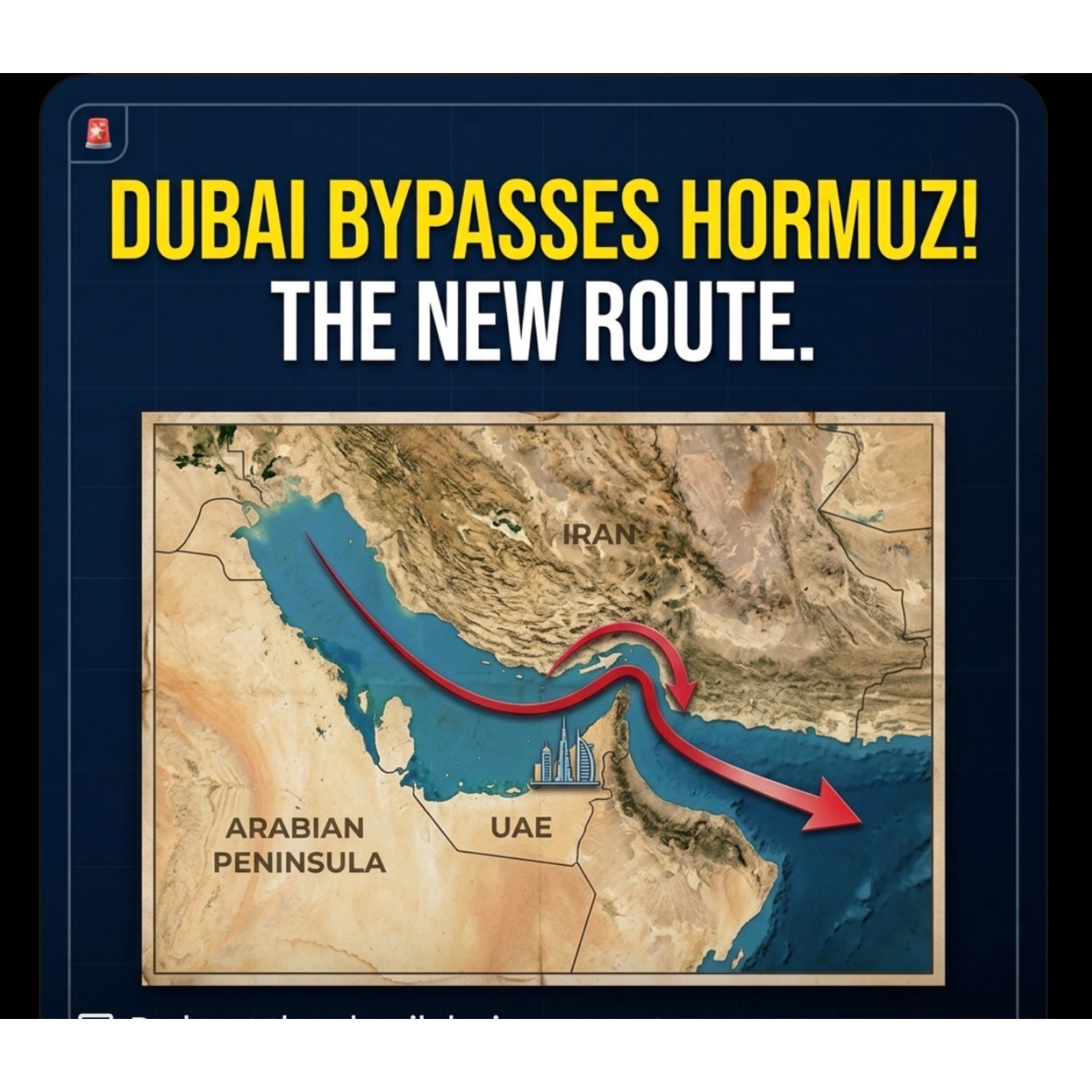 🎙️ 🚨 Dubai’s NEW Route Bypasses the Strait of Hormuz! Please like, share , follow and comment. Thank you. episode artwork