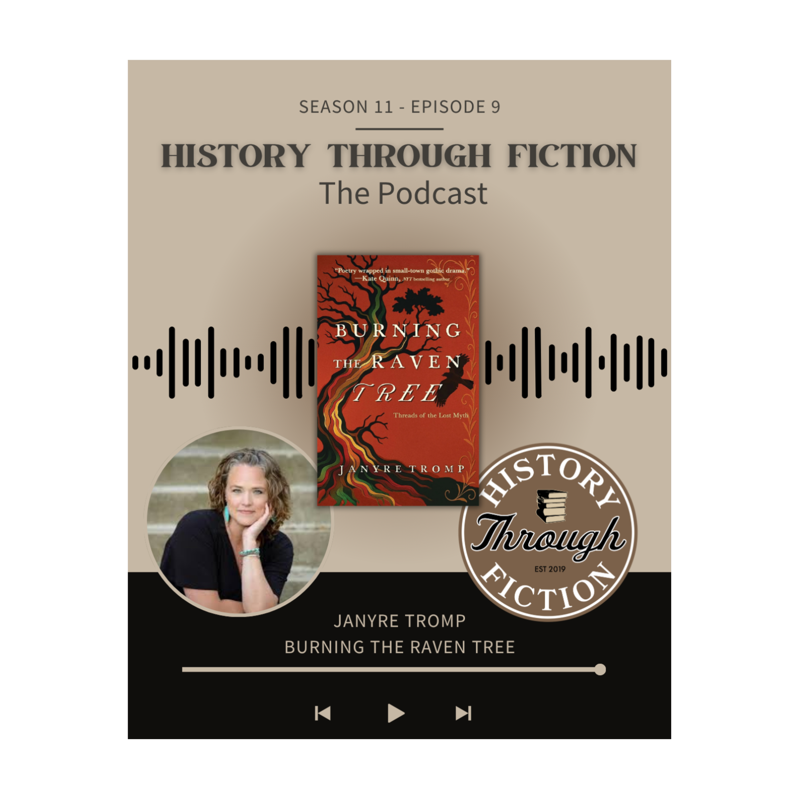 Janyre Tromp on The Scorpion Thief, Burning the Raven Tree, and Myth-Infused Historical Suspense episode artwork