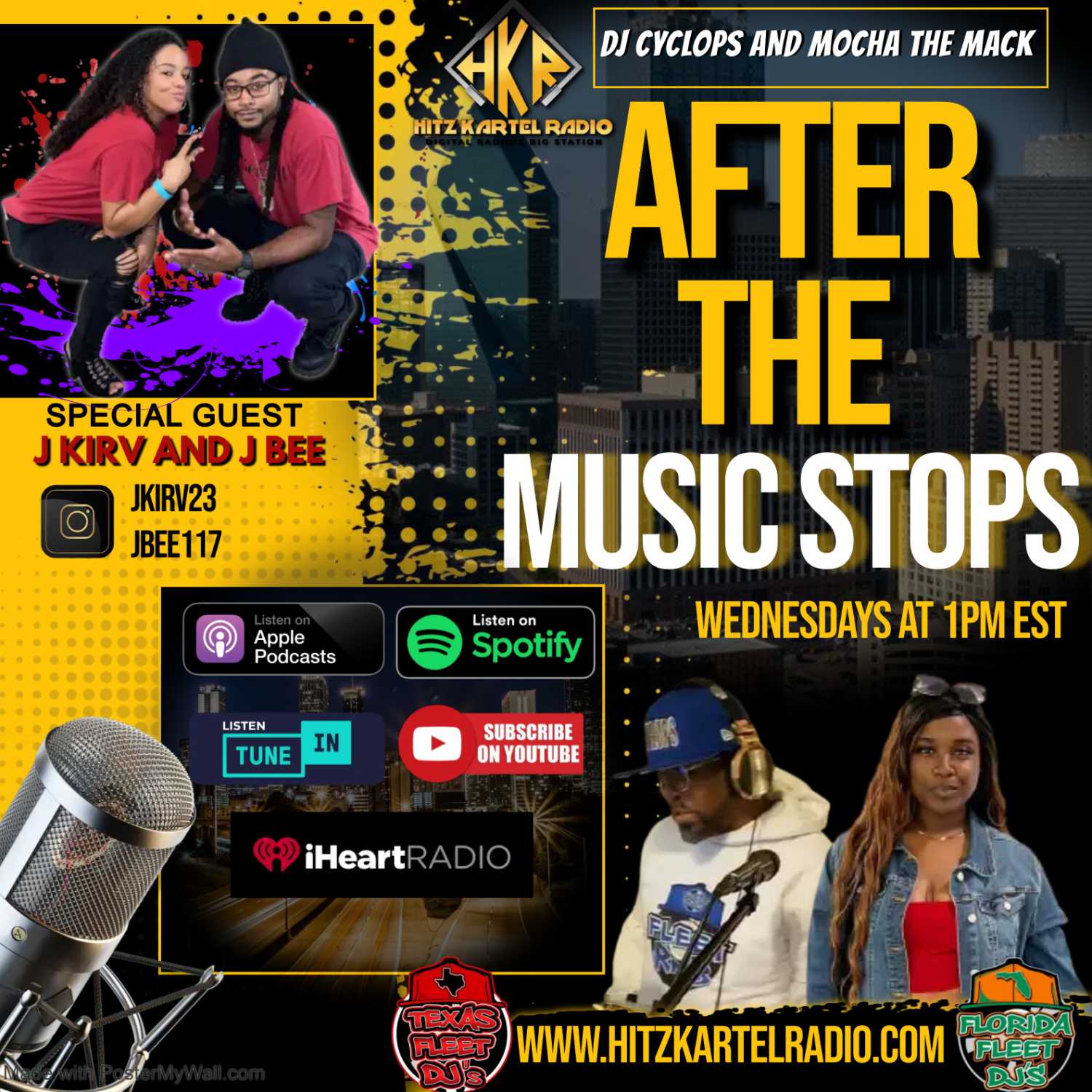 "After The Music Stops" Interview with J Kirv and J Bee @jkirv23 @jbee117 on @hitzkartelradio