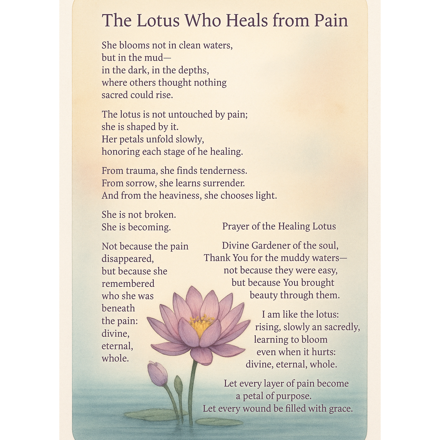 Lotus Healing and the Dynamics of Greed