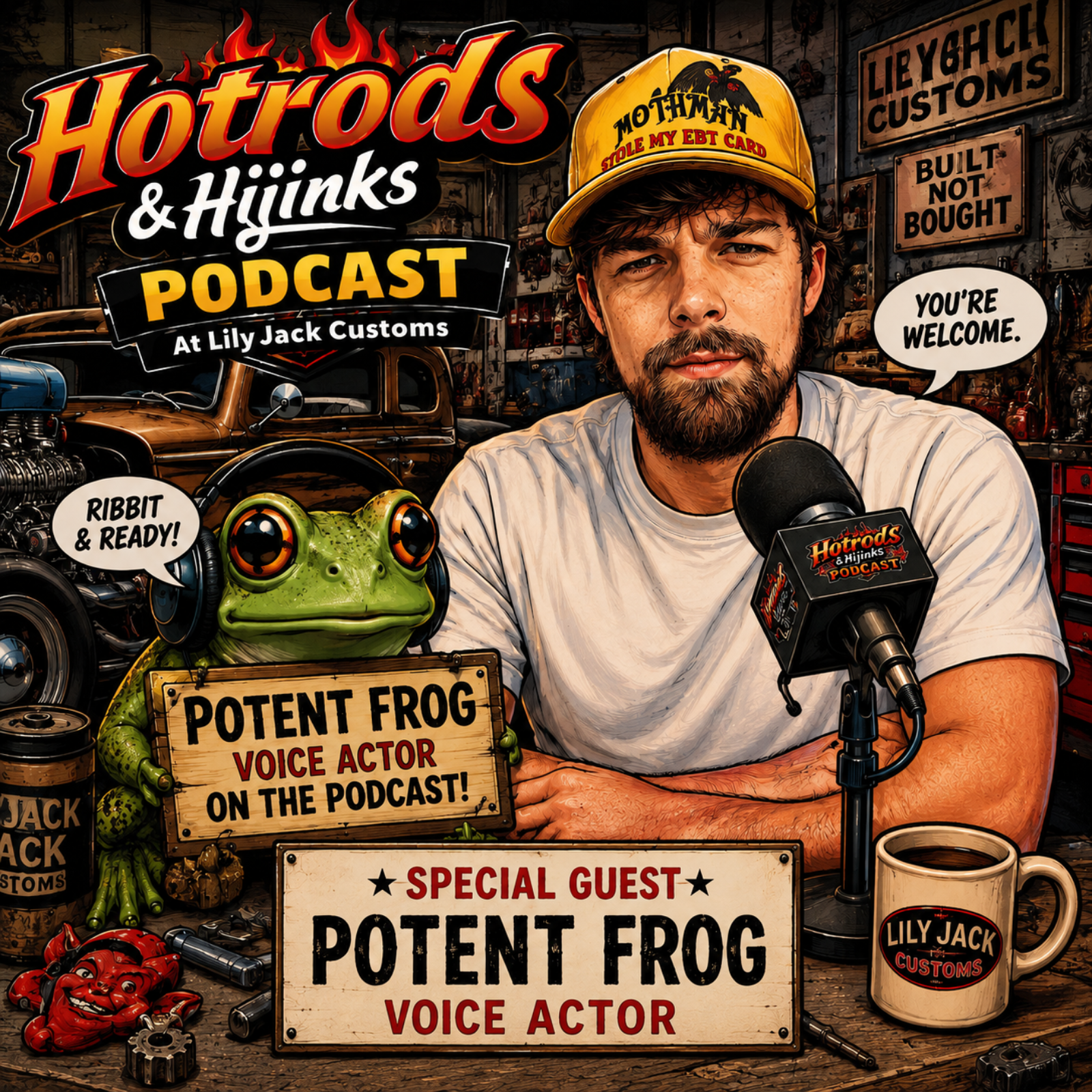 Voice Actor & Impressionist Nigel King (Potent Frog) Talks Social Media, Conventions & the Greeneville Gathering | Hotrod & Hijinks episode artwork