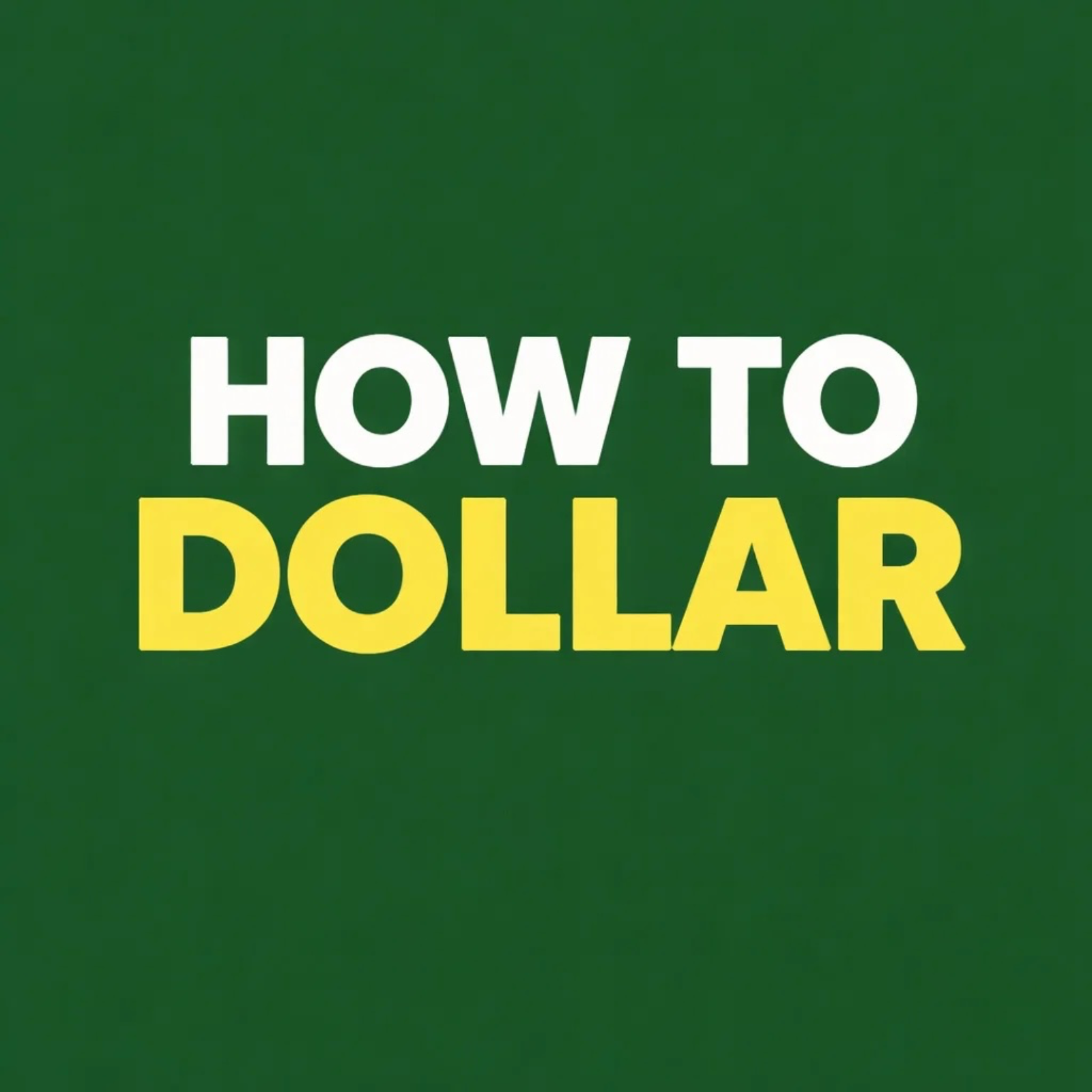 How to Dollar podcast artwork