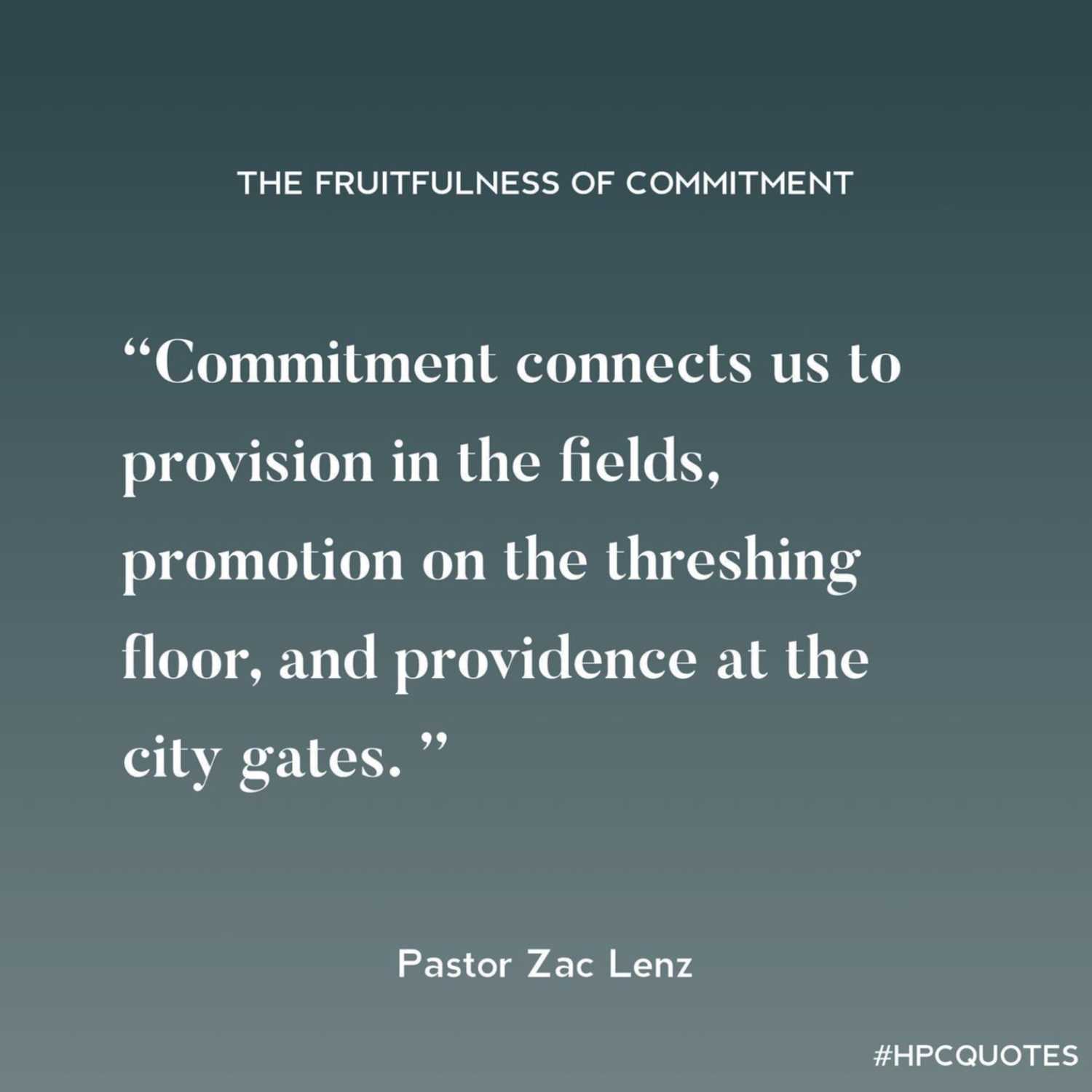 The Fruitfulness of Commitment episode artwork