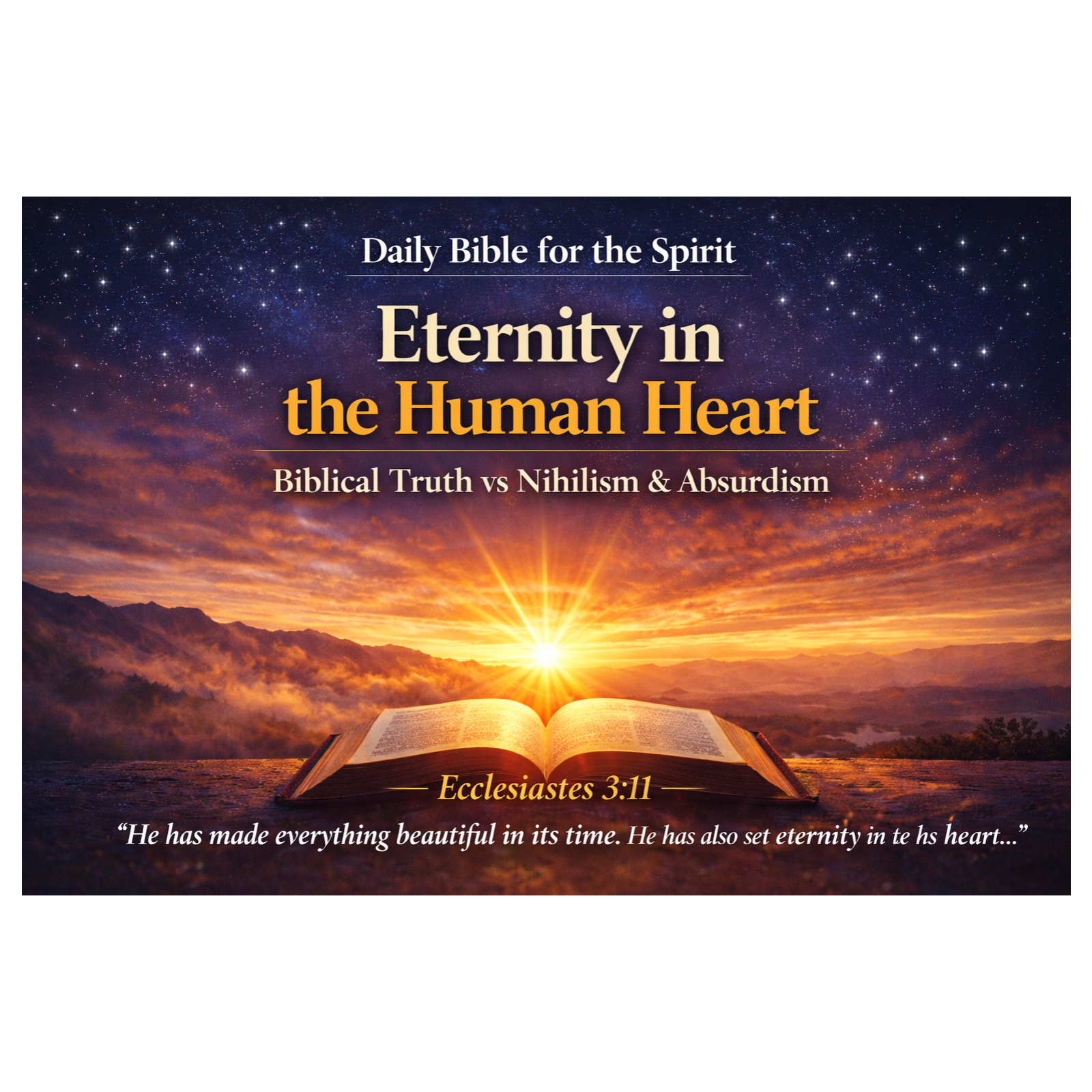 Lesson 3 Eternity in the Human Heart | Ecclesiastes 3:11 | Why We Long for More episode artwork