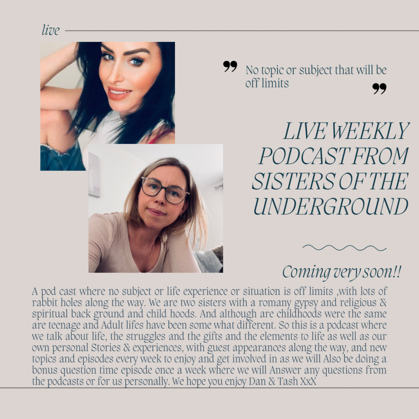 Sisters of the underground podcast artwork