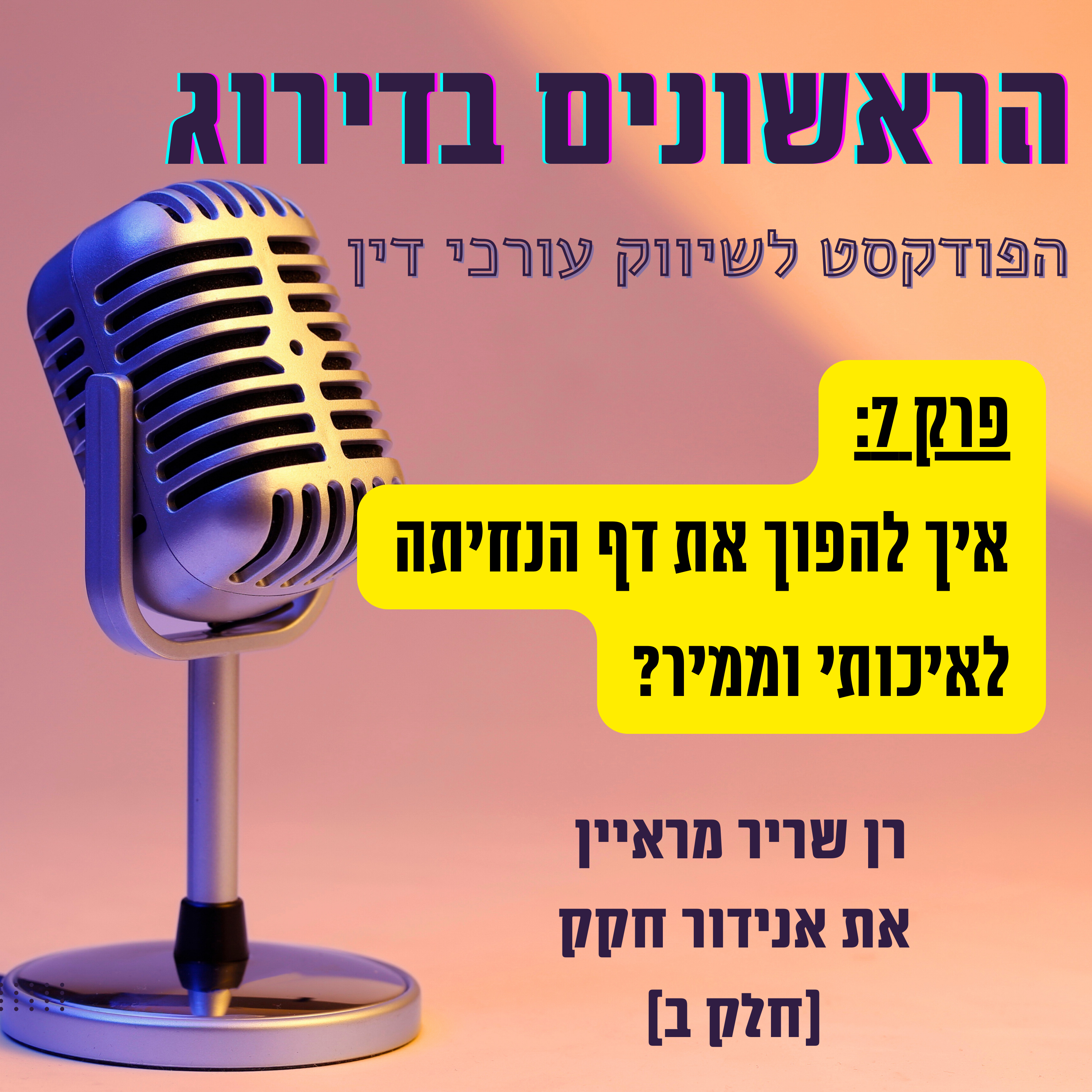 עורכי דין: איך להפוך את דף הנחיתה שלכם לאיכותי וממיר - חלק ב' - ריאיון עם אנידור חקק 'המובילים בדירוג' פרק 7 episode artwork