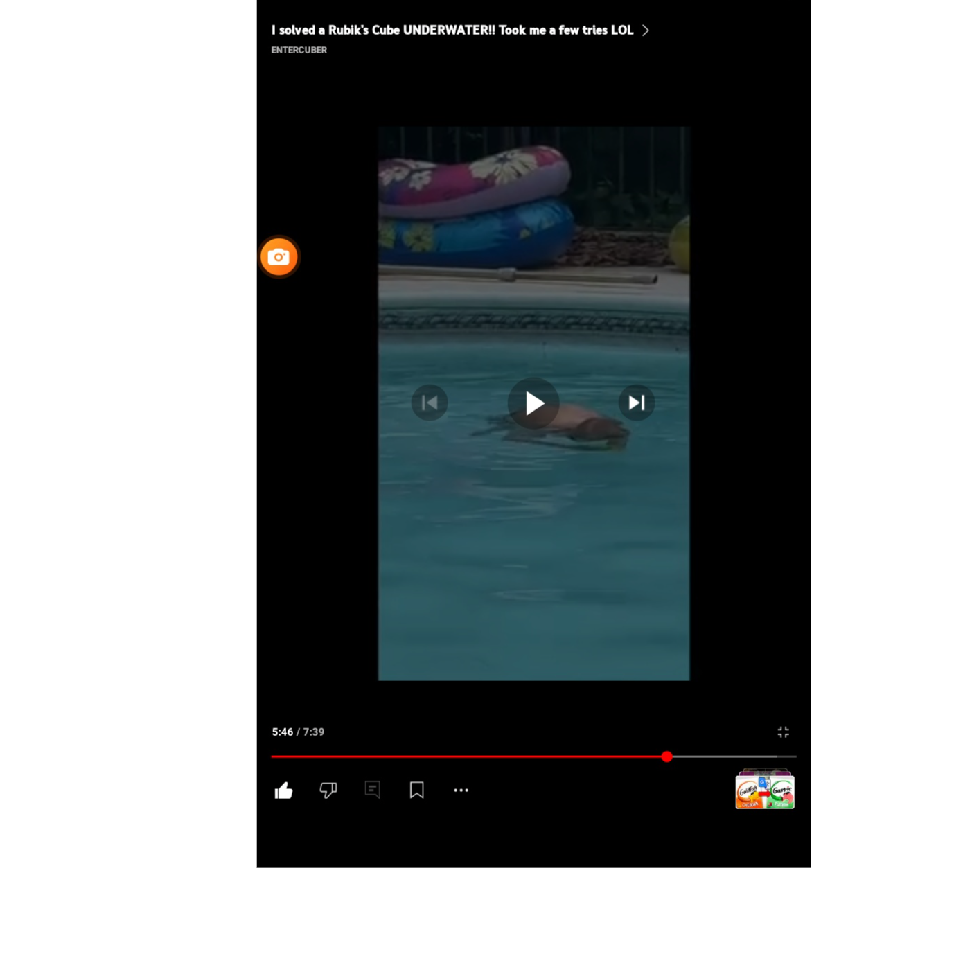 I solved rubik's cube underwater  episode artwork