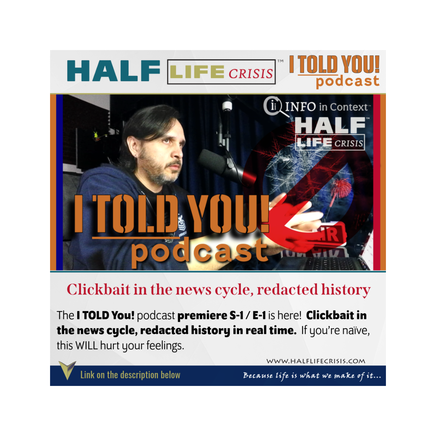  I TOLD You! Podcast - SEASON 1 • 1 / 9   Skip navigation Search      Avatar image    8:22 / 29:49   S1 E1 I Told You podcast premiere episode artwork