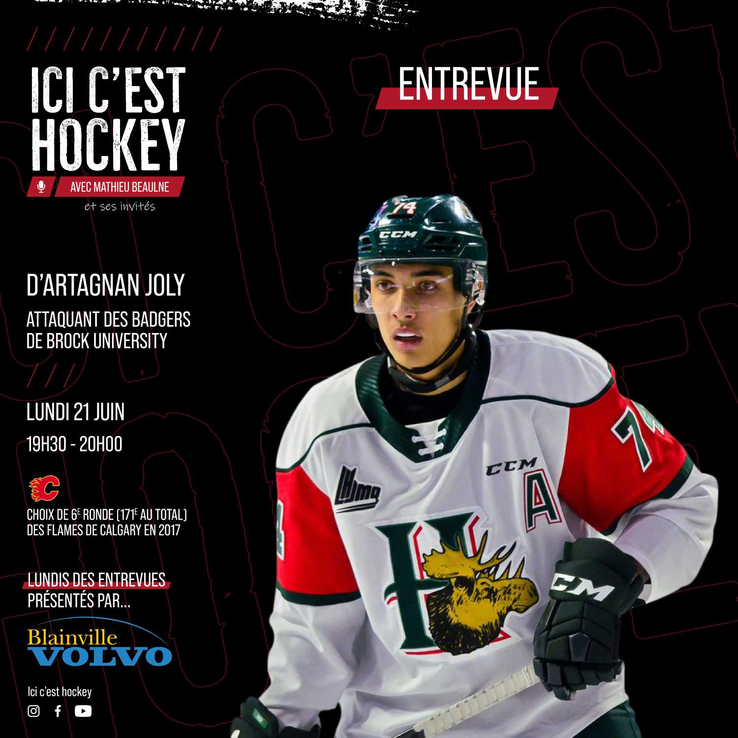 Épisode 35.2 - D’Artagnan Joly, attaquant des Badgers de Brock 🏒