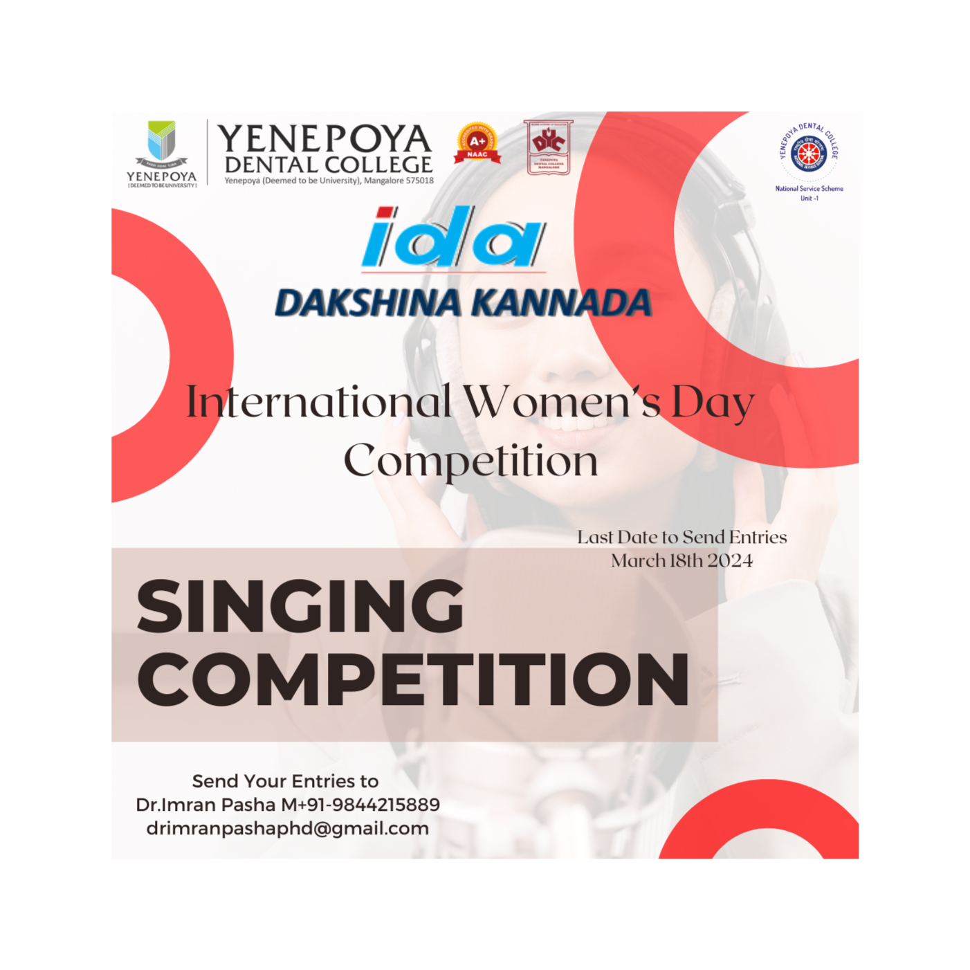 Indian Dental Association -Dakshina Kannada Branch - Singing Competition -International Women's Day