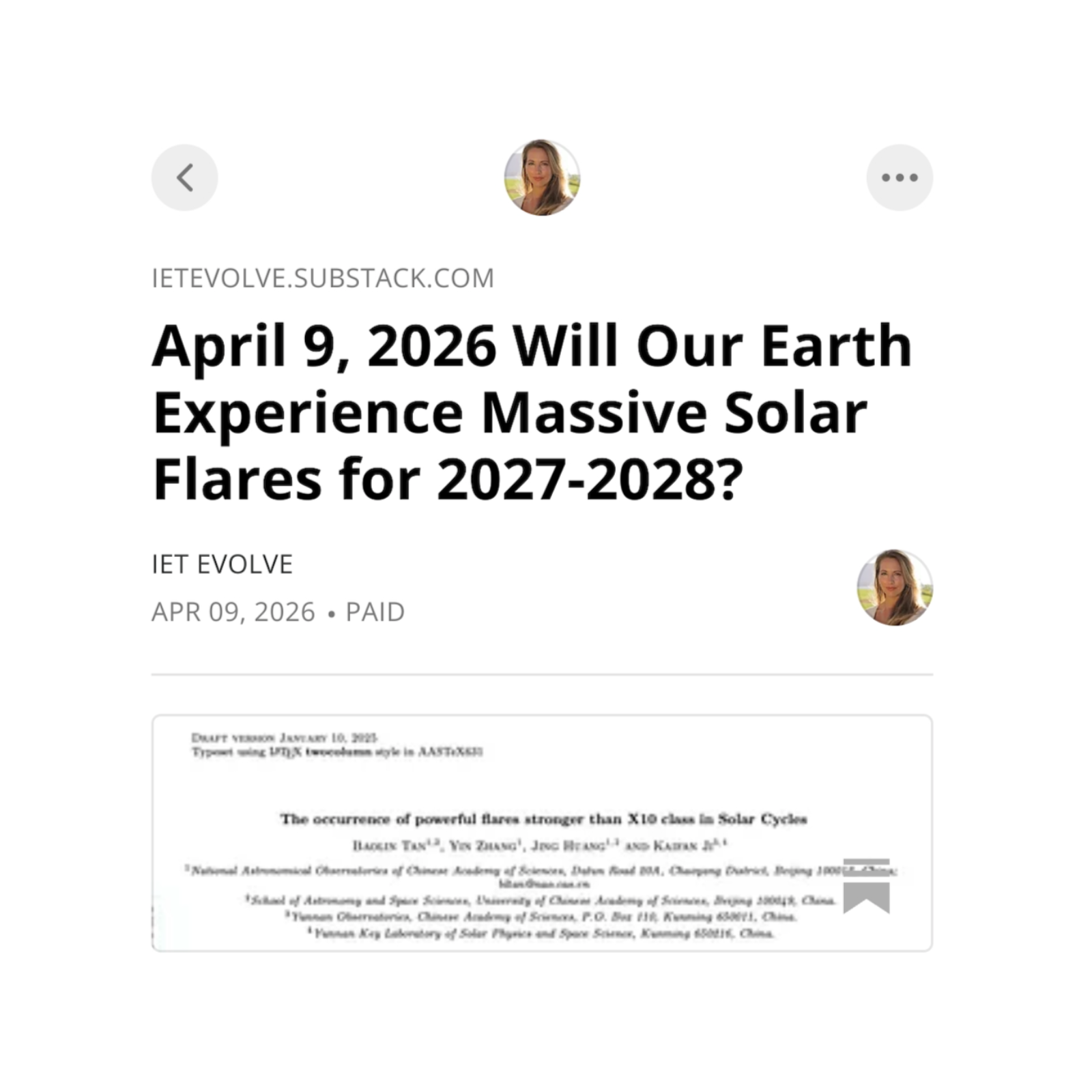 April 9, 2026 Will Our Earth Experience Massive Solar Flares for 2027-2028?