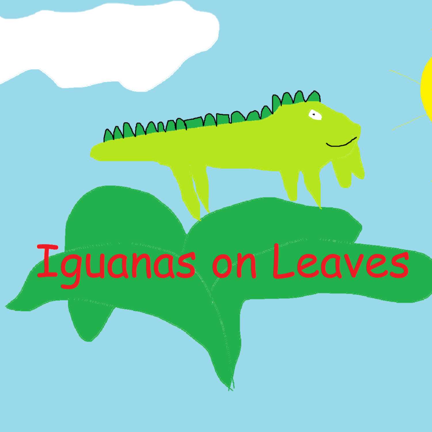 Iguanas on Leaves