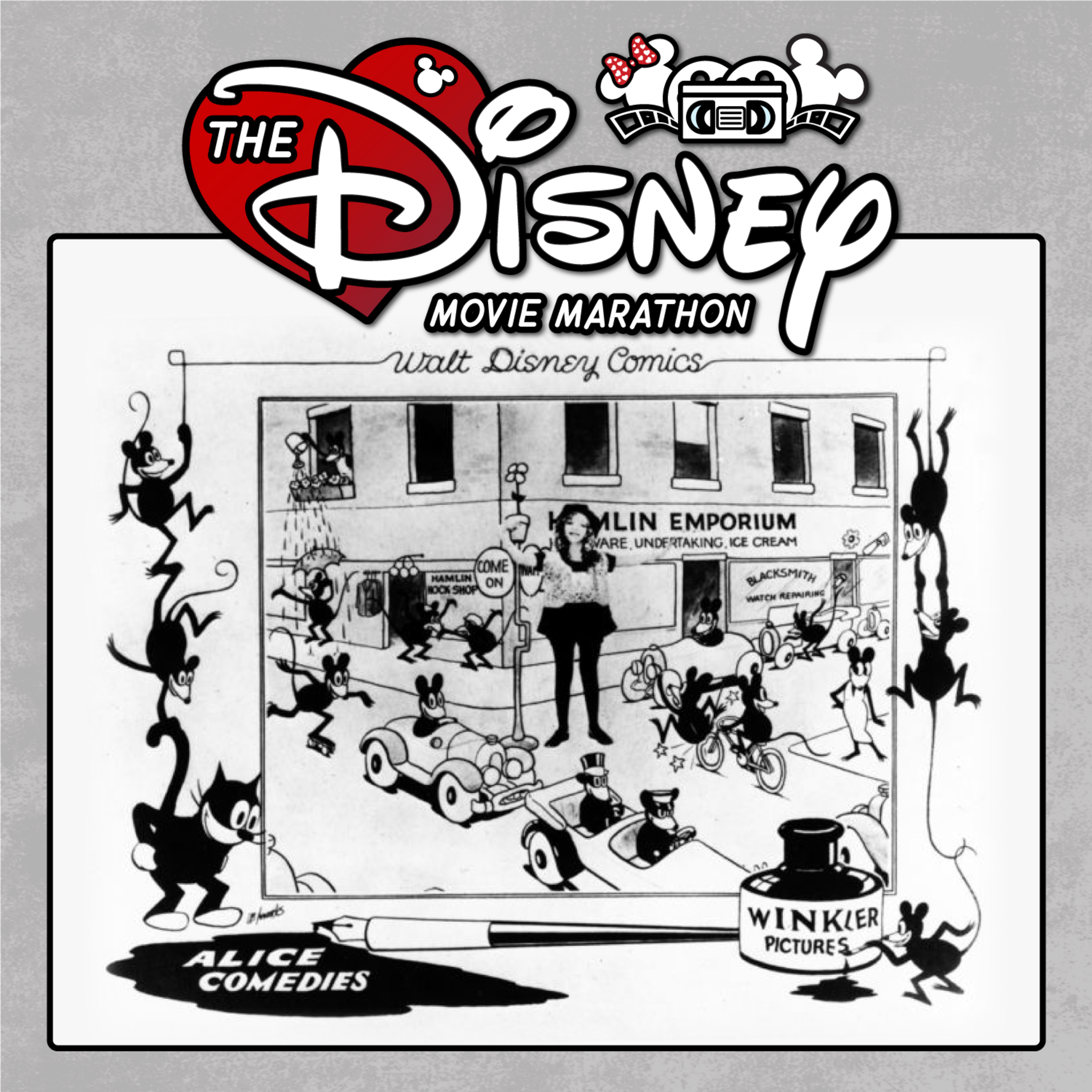 Walt Disney's "Alice Comedies" - 1923-1927 - with Phantomwise, Eli Sanza, & Mark Brown episode artwork