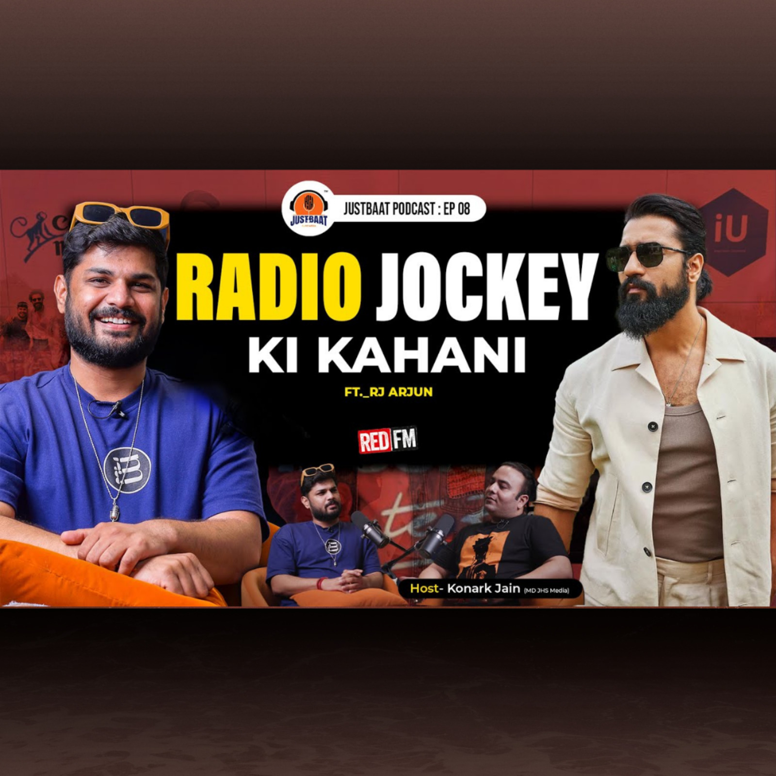 Radio Jockey Podcast, Journey of becoming RJ OF THE YEAR | Konark Jain | Just Baat:08