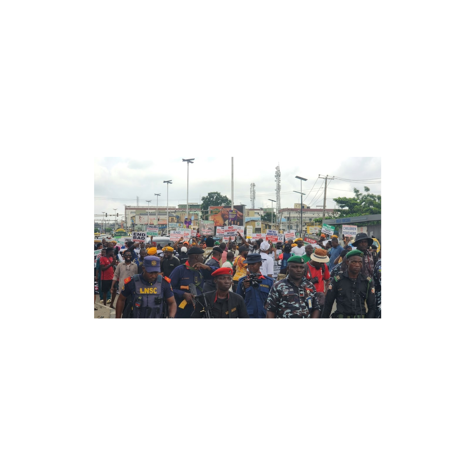 Thousands join EndBadGovernance protest in Lagos pressing authorities to address hardship and insecurity episode artwork