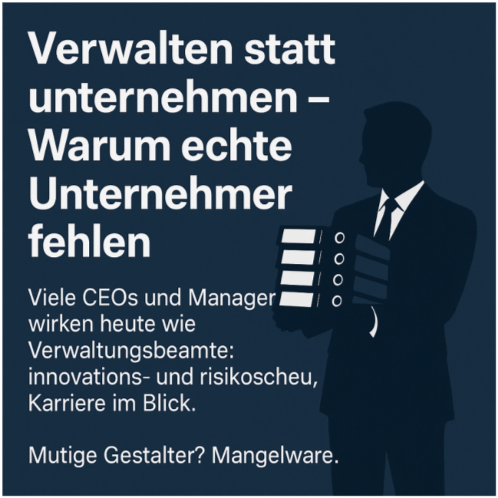 Vom Unternehmer zum Verwalter? Warum viele Geschäftsführer den Anschluss verlieren – und was sich ändern muss. episode artwork