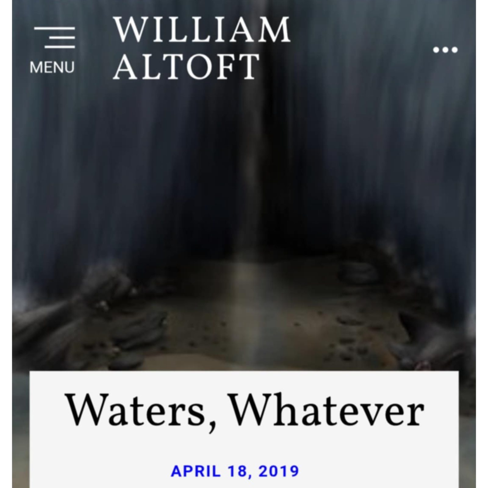 Poem #24 - Waters, Whatever