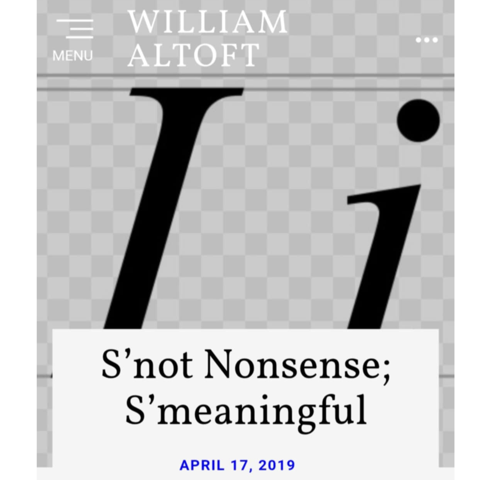Poem #22 - S'not Nonsense; S'meaningful episode artwork
