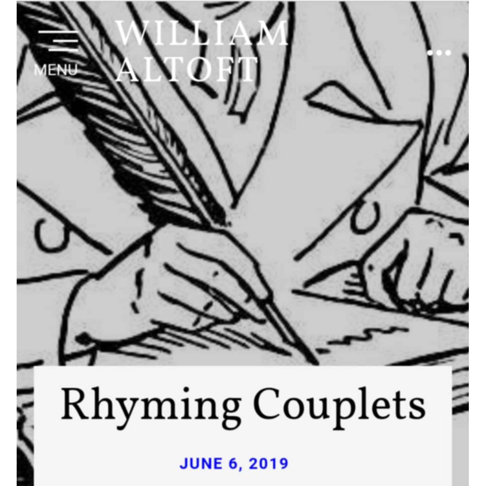 Poem #40 - Rhyming Couplets