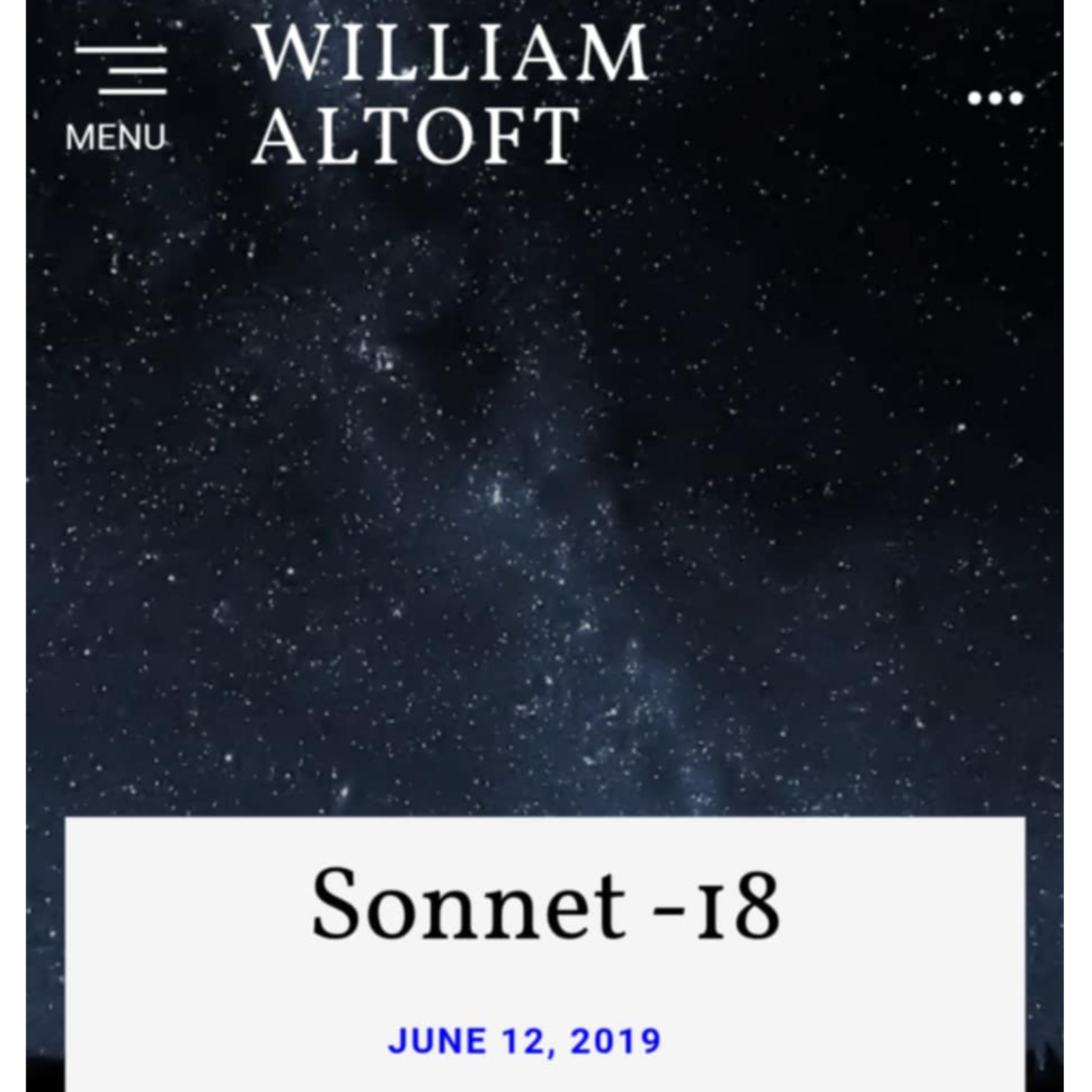 Poem #41- Sonnet -18