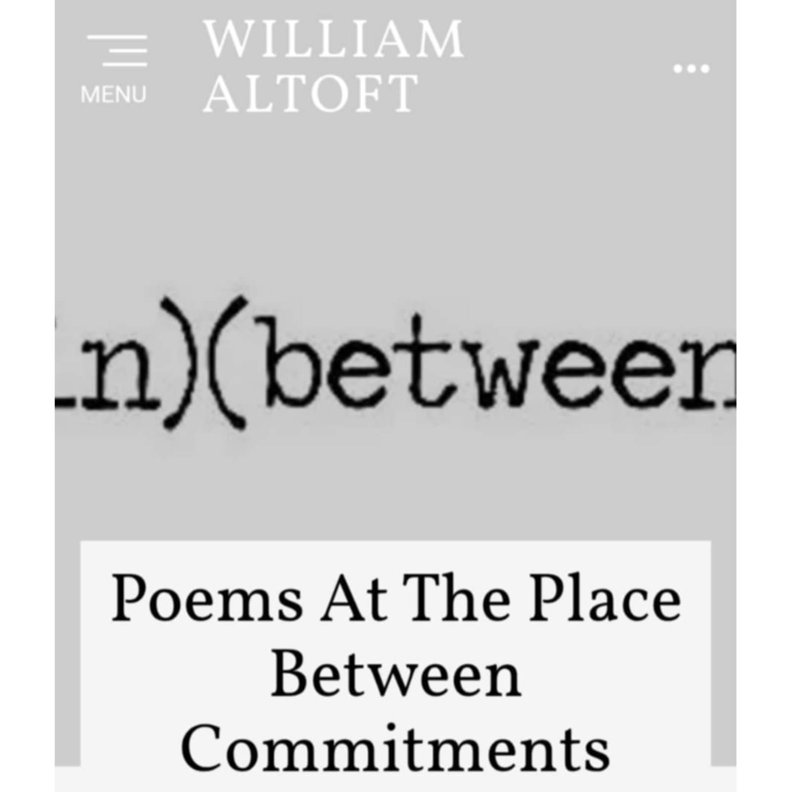 Poem #45 - Poems At The Place Between Commitments