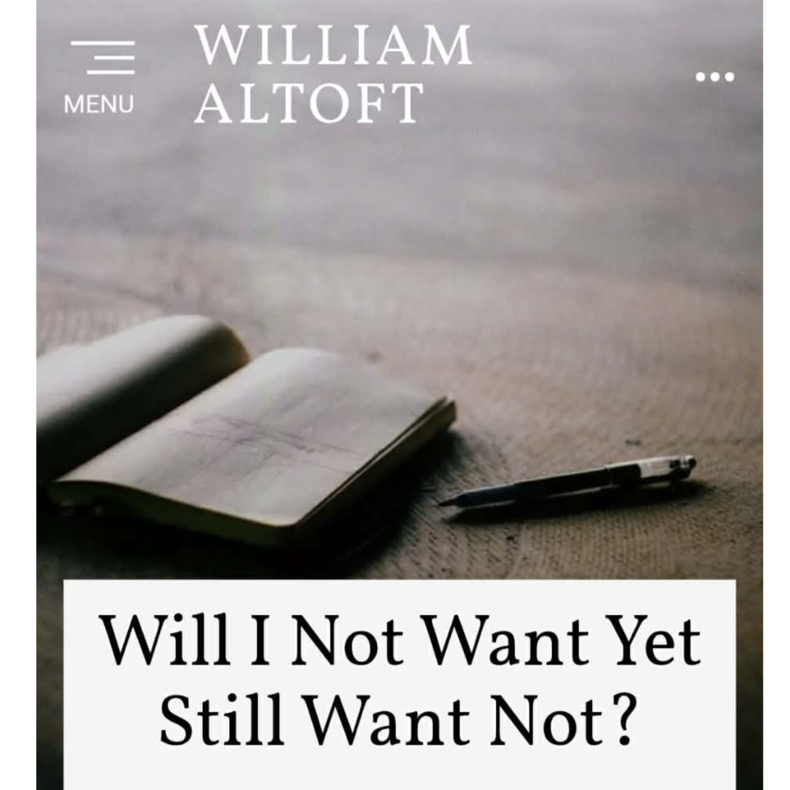 Poem #60 - Will I Not Want Yet Still Want Not? episode artwork