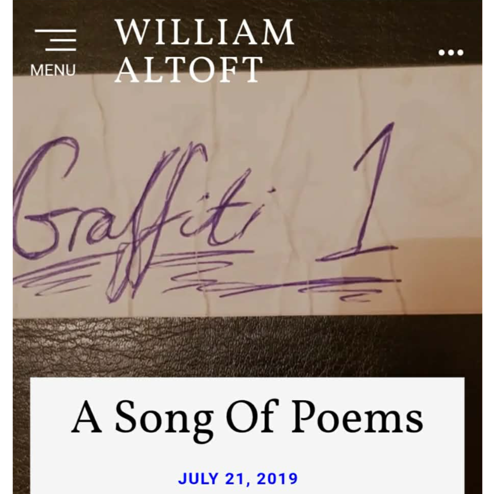 Poem #61 - A Song Of Poems