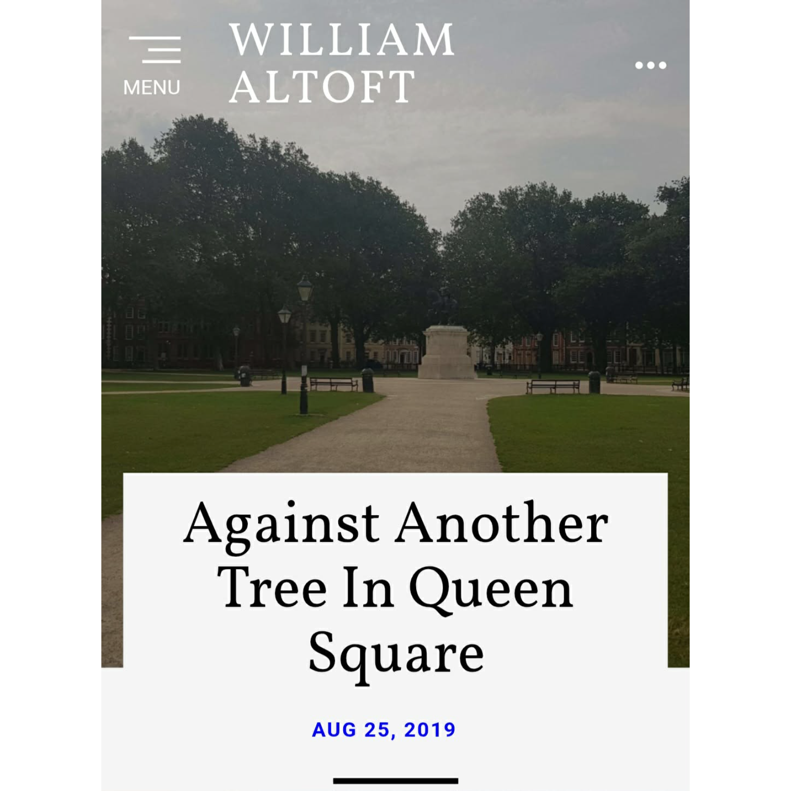 Poem #78 - Against Another Tree In Queen Square episode artwork