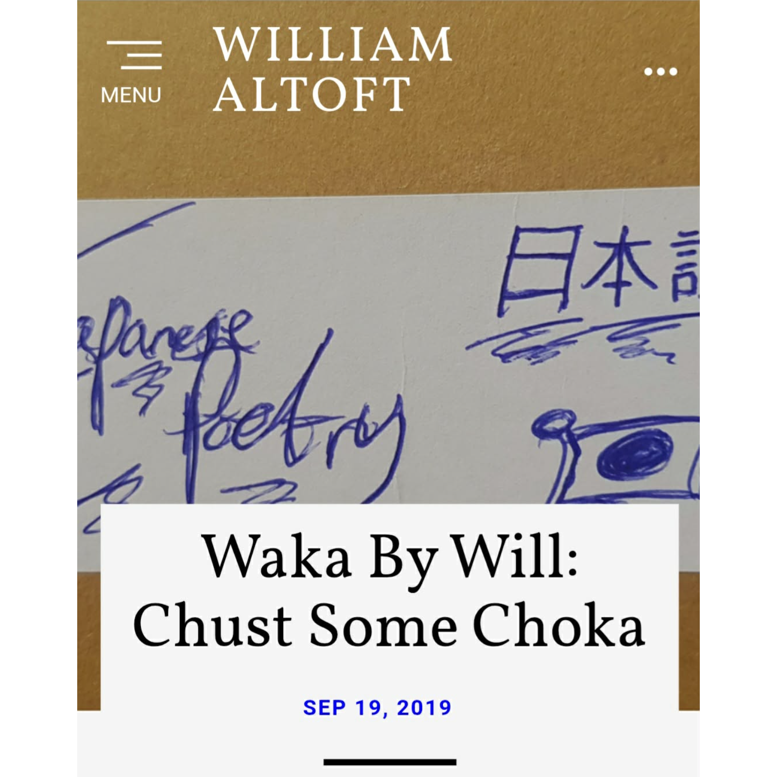 Poem #81 - Waka By Will: Chust Some Choka episode artwork