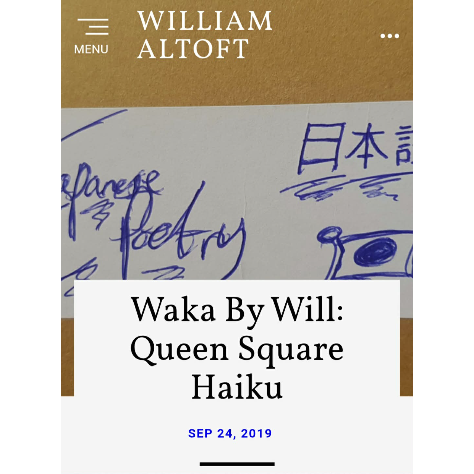 Poem #90 - Waka By Will: Queen Square Haiku episode artwork