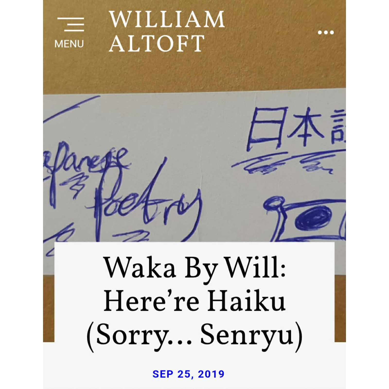 Poem #92 - Waka By Will: Here’re Haiku (Sorry… Senryu) episode artwork