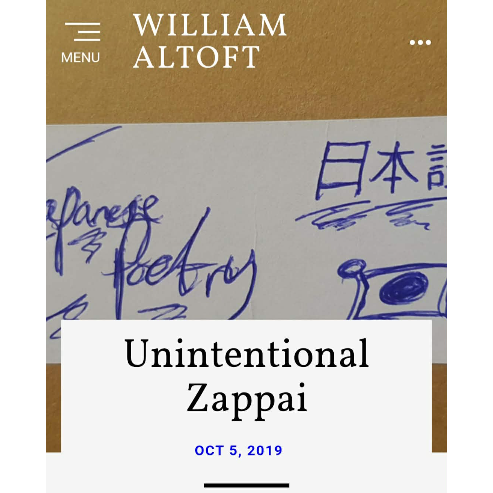 Poem #104 - Unintentional Zappai episode artwork