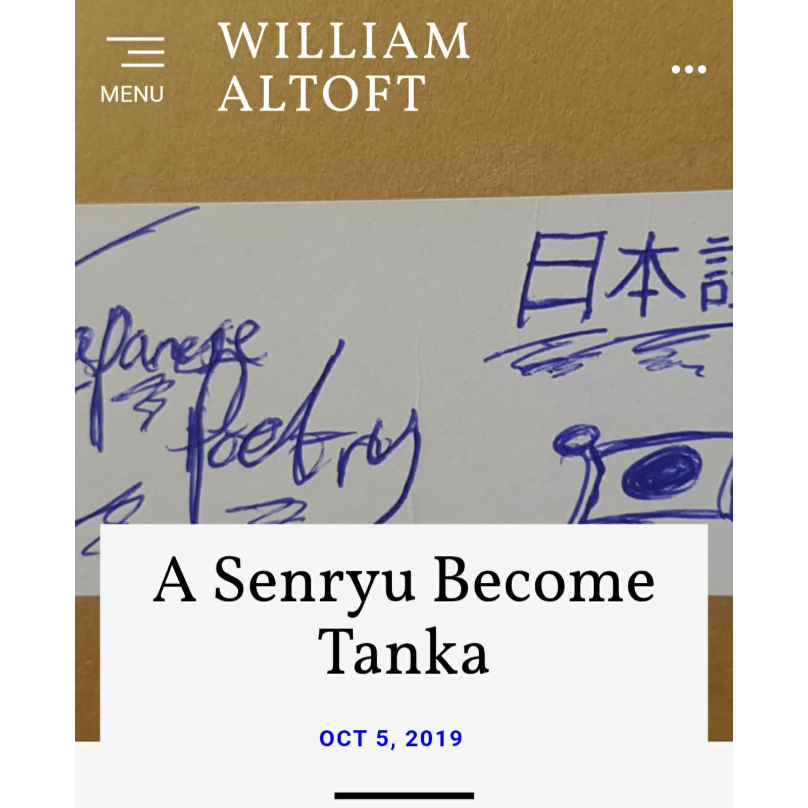Poem #105 - A Senryu Become Tanka episode artwork