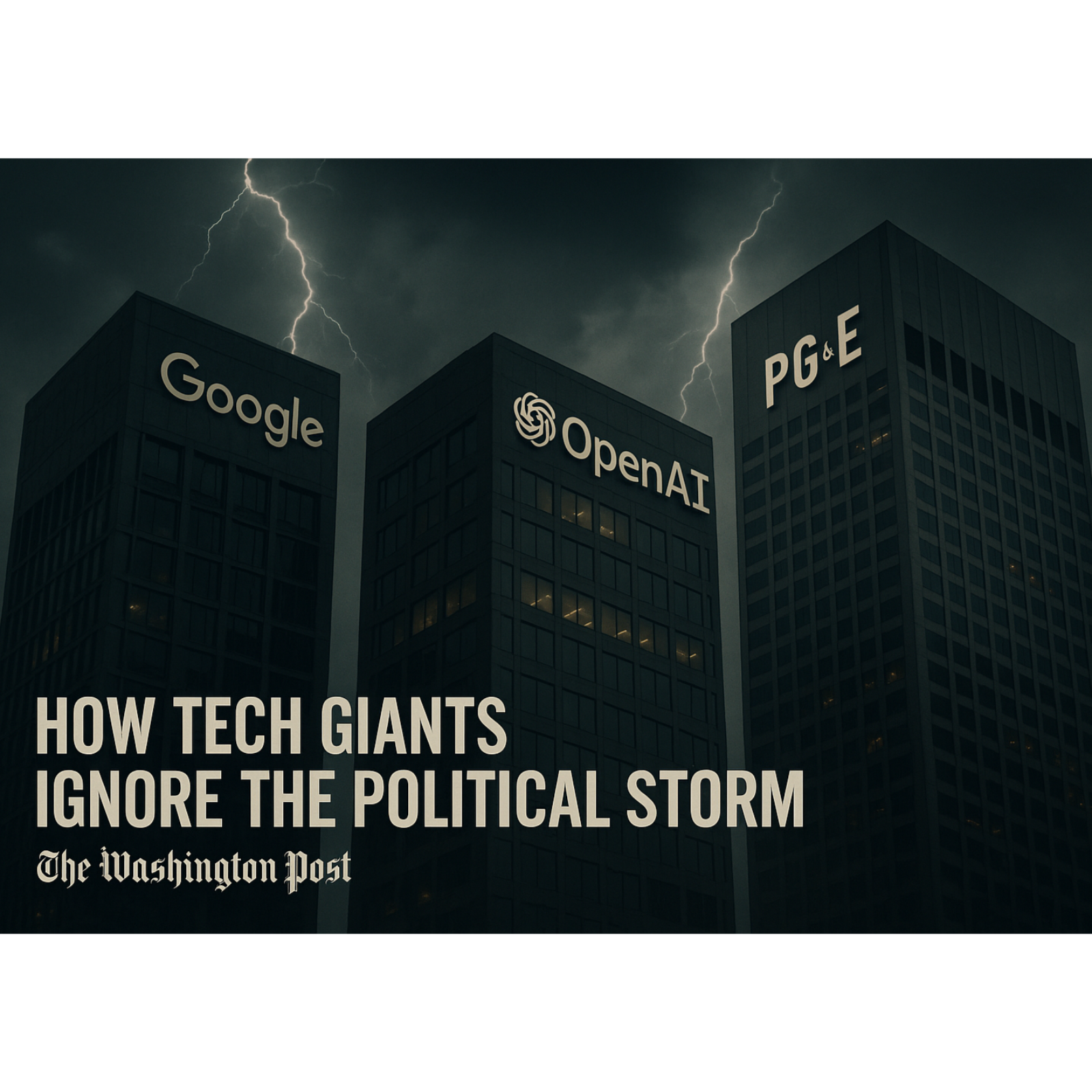 Google, OpenAI, PG&E: как техногиганты игнорируют политический шторм. The Washington Post.  episode artwork