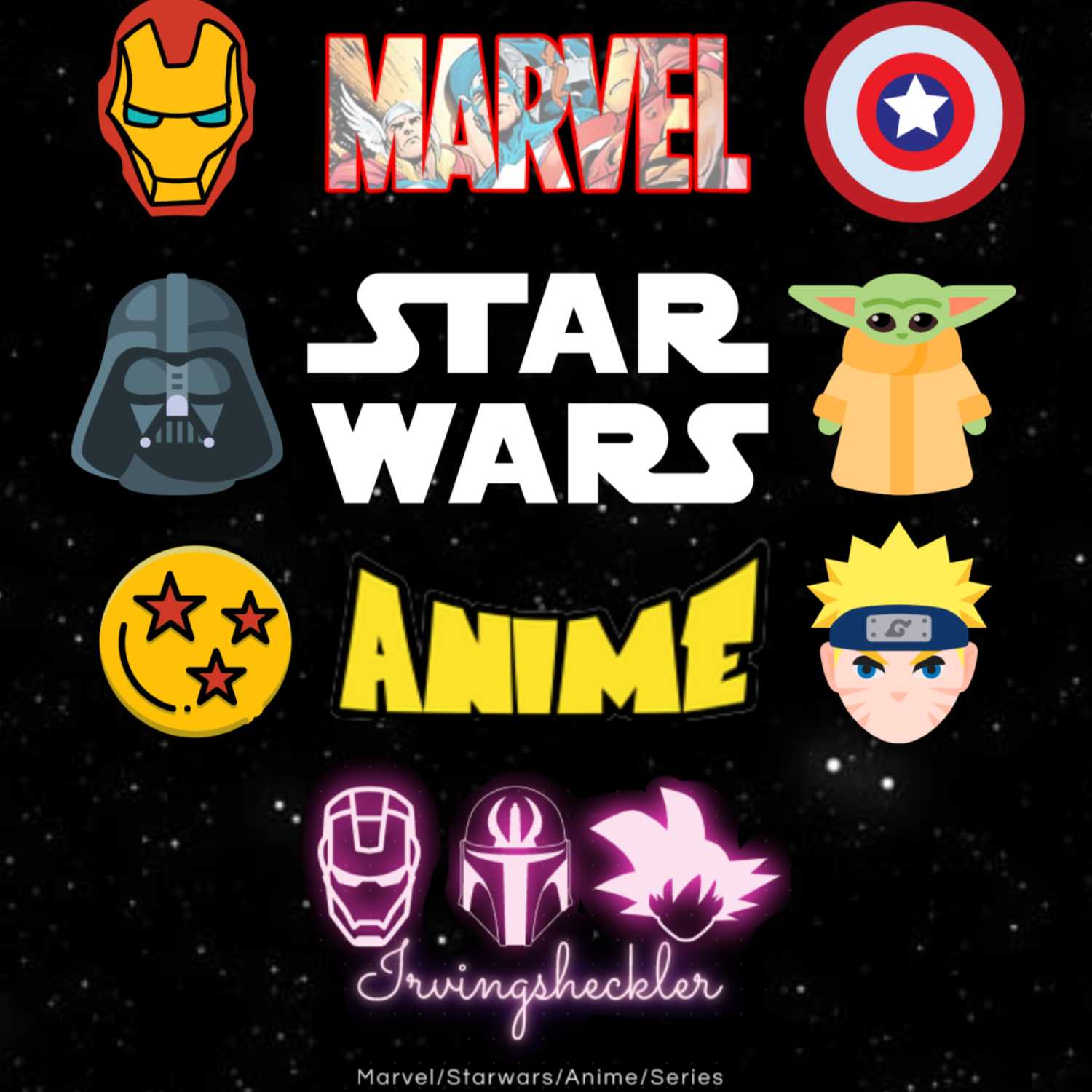 MARVEL, ANIME Y STAR WARS 