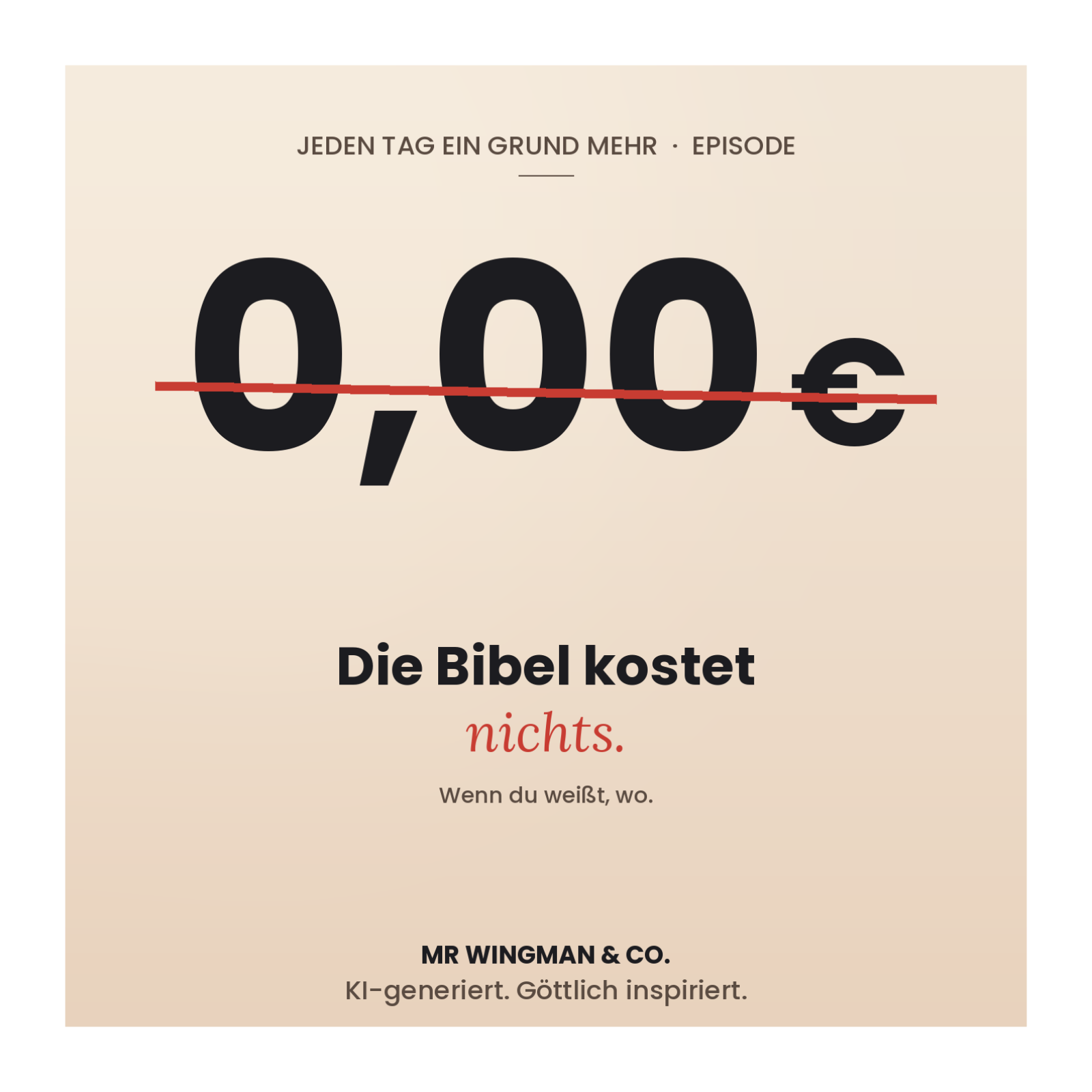 Die Bibel kostet nichts – wenn du weißt, wo episode artwork