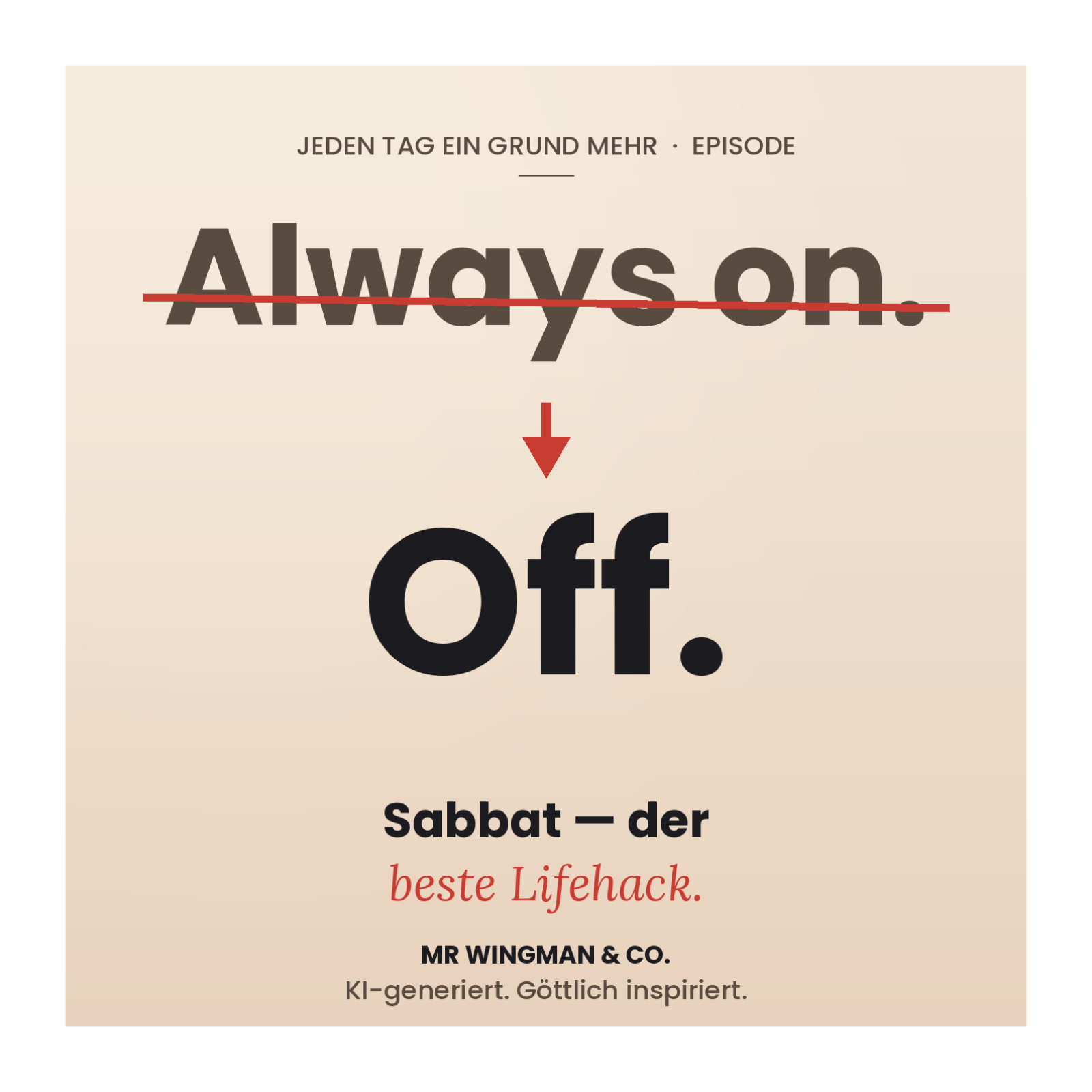 Sabbat — der beste Lifehack, den niemand mehr nutzt episode artwork