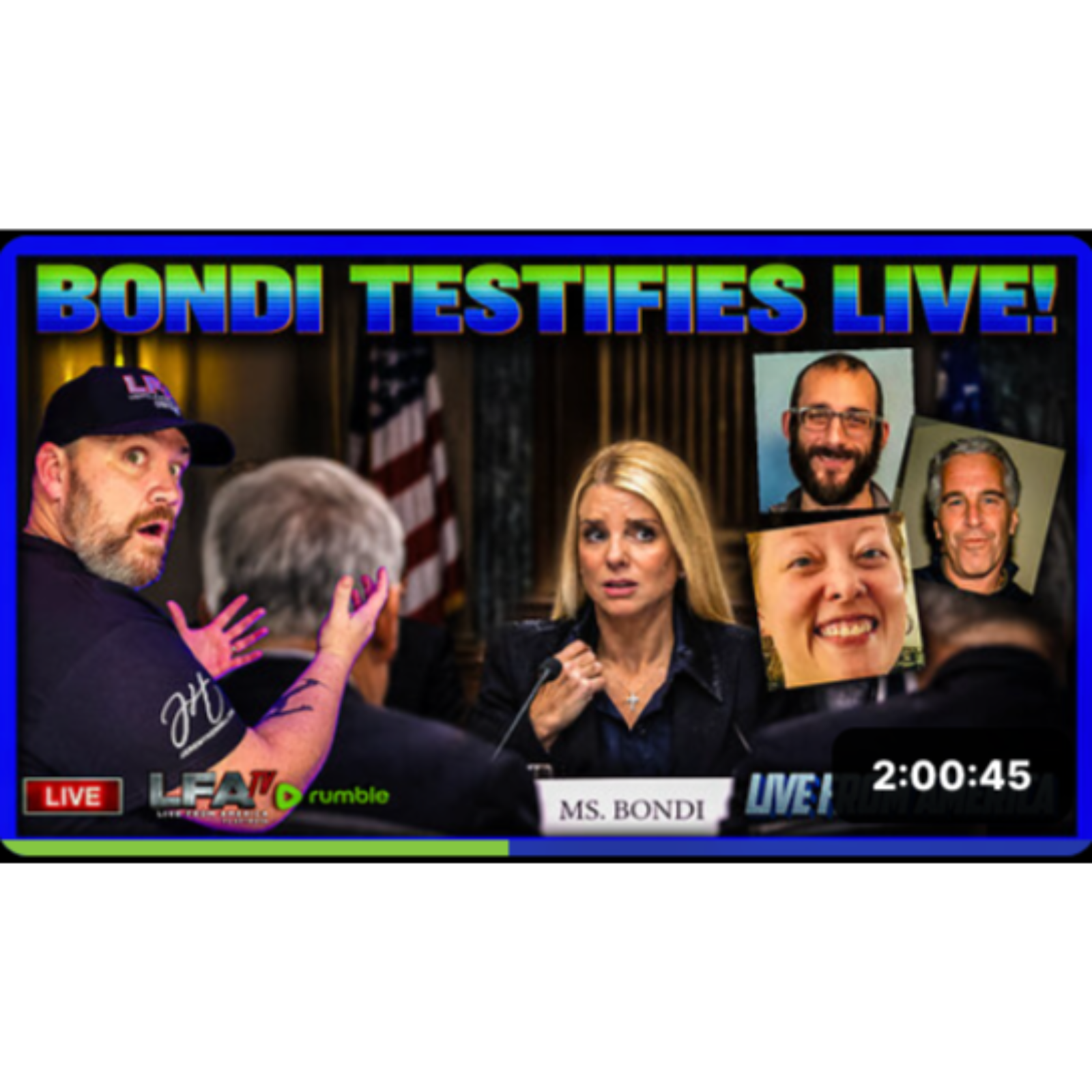 BONDI TESTIFIES LIVE! | LIVE FROM AMERICA 2.11.26 11AM