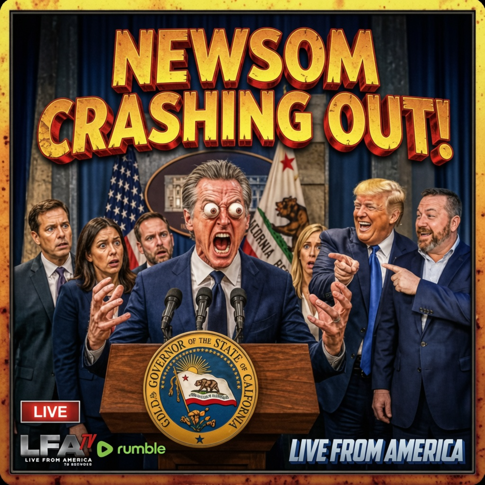 NEWSOM CRASHING OUT! | LIVE FROM AMERICA 7.10.26 11AM
